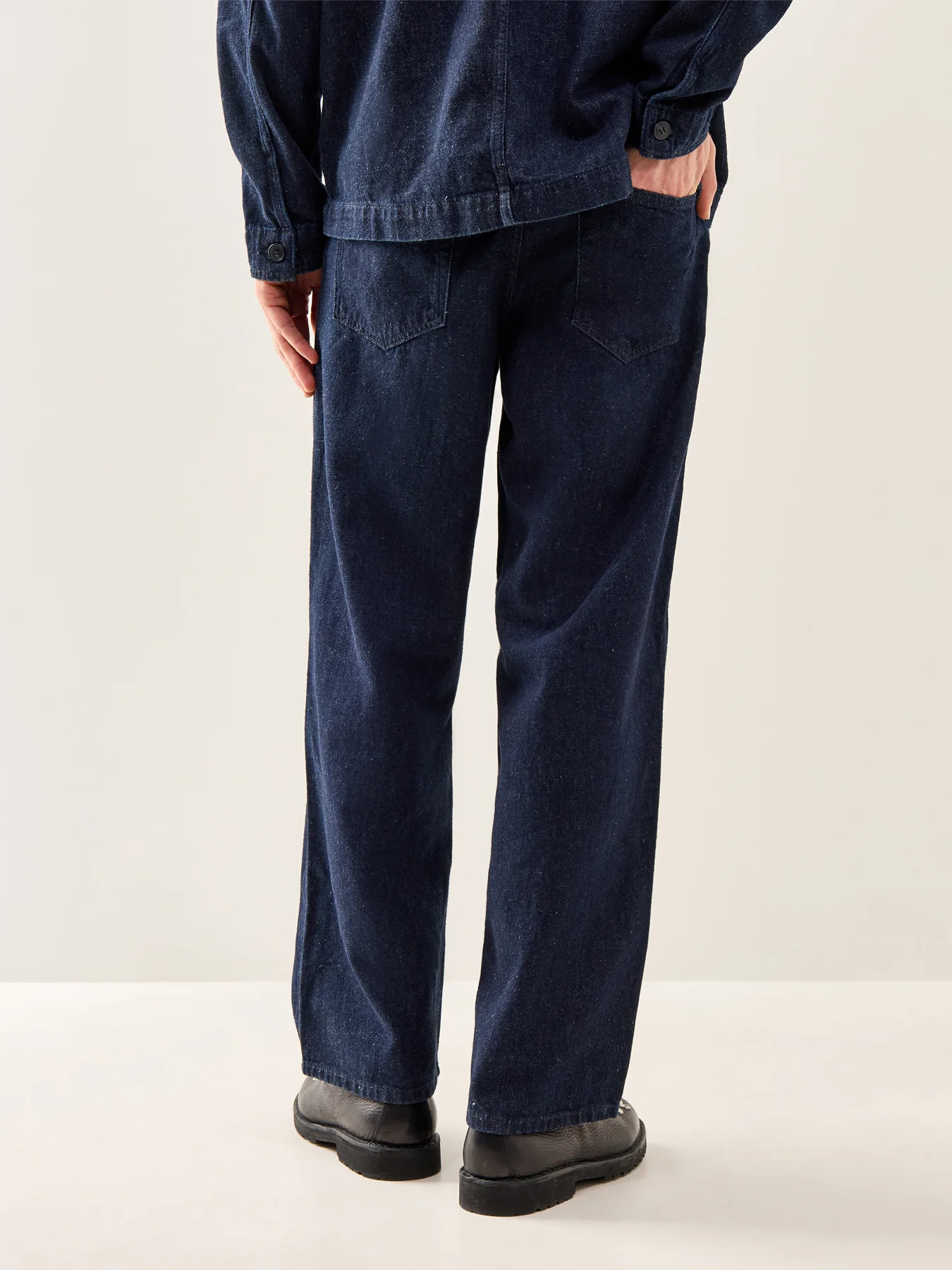 Landon Wide Fit Jeans Dark Blue Denim - Image 5
