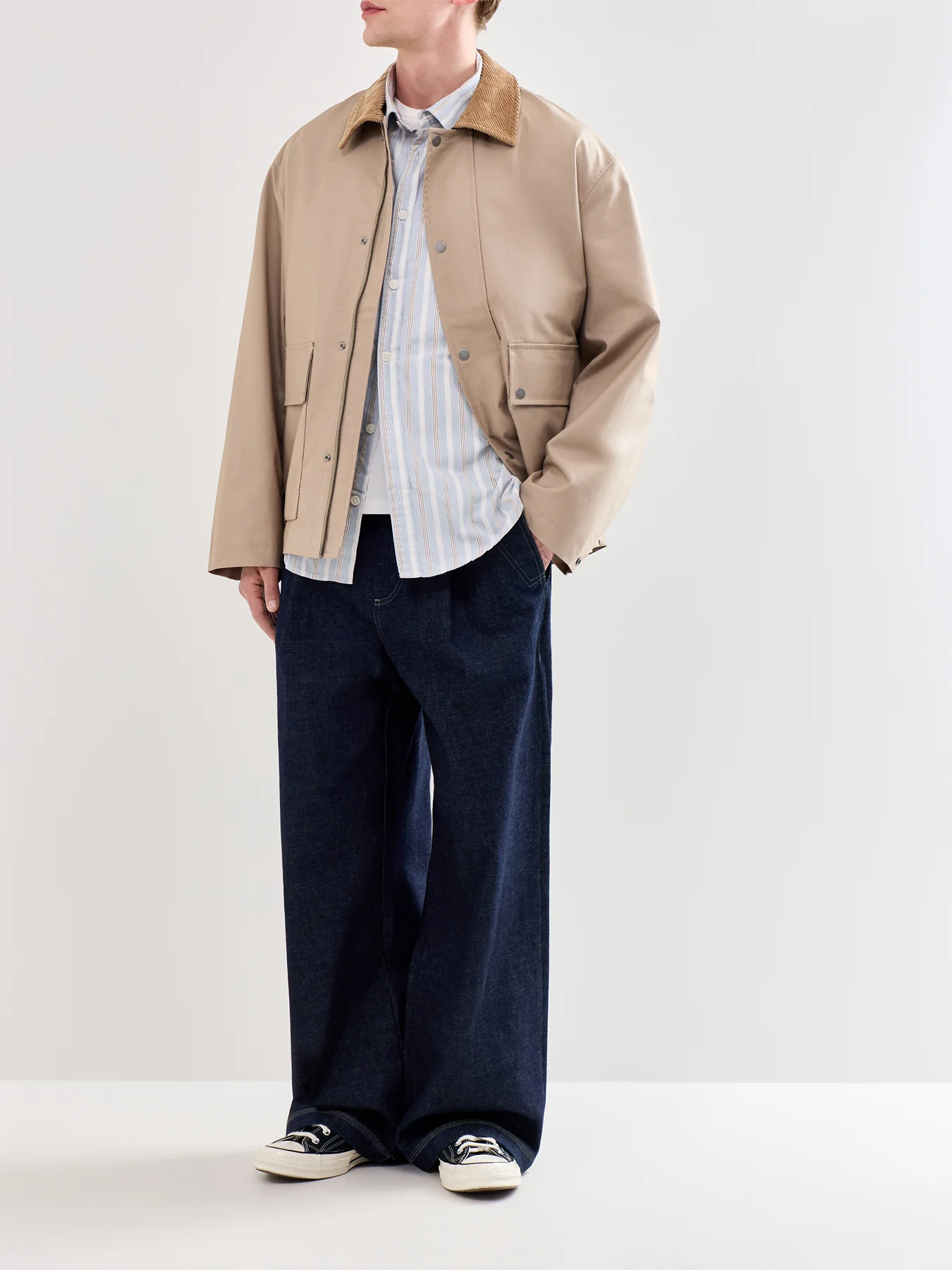 Kyle Organic Cotton Field Jacket Beige - Image 2