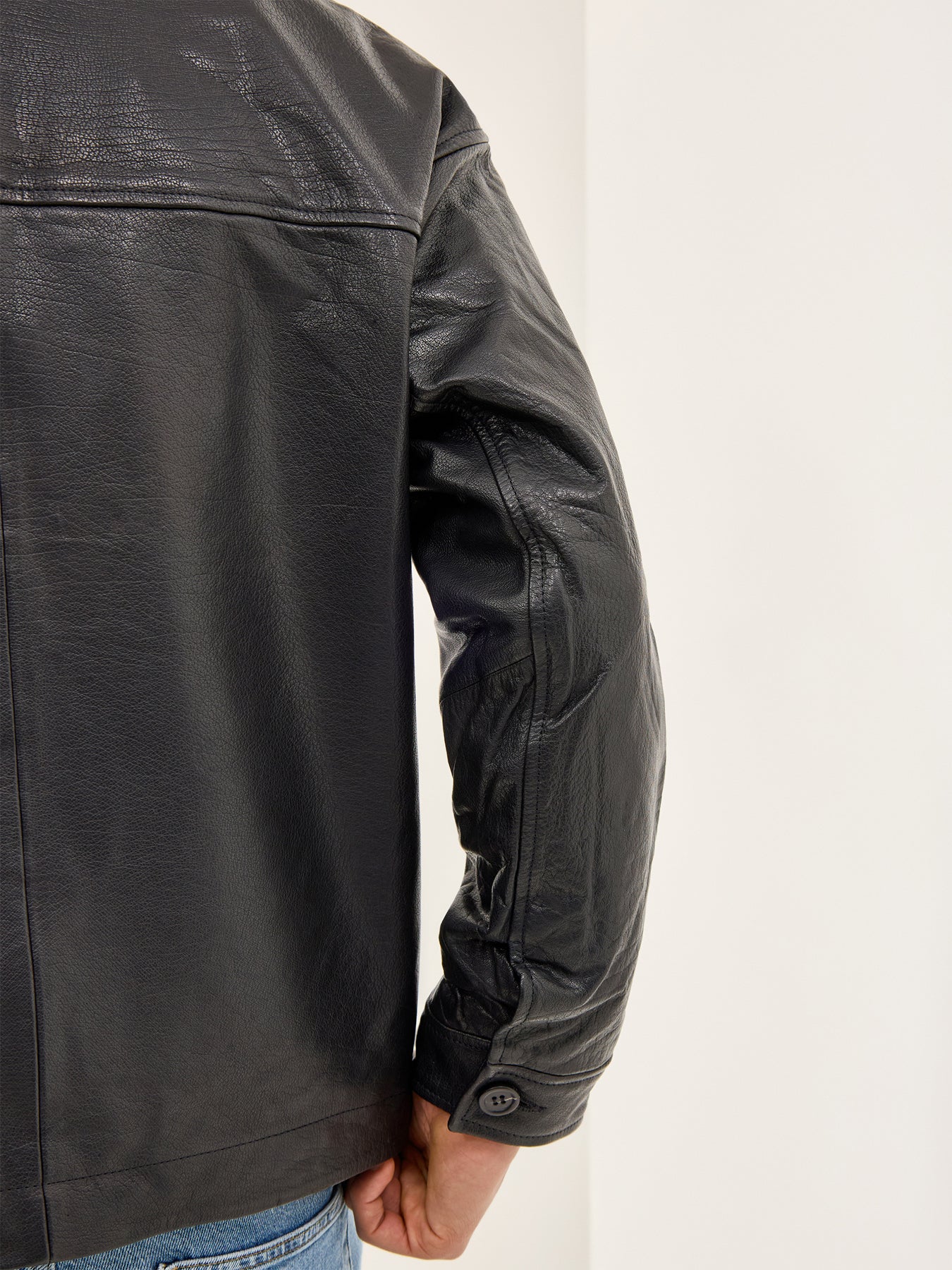 Marc Leather Jacket Black - Image 3