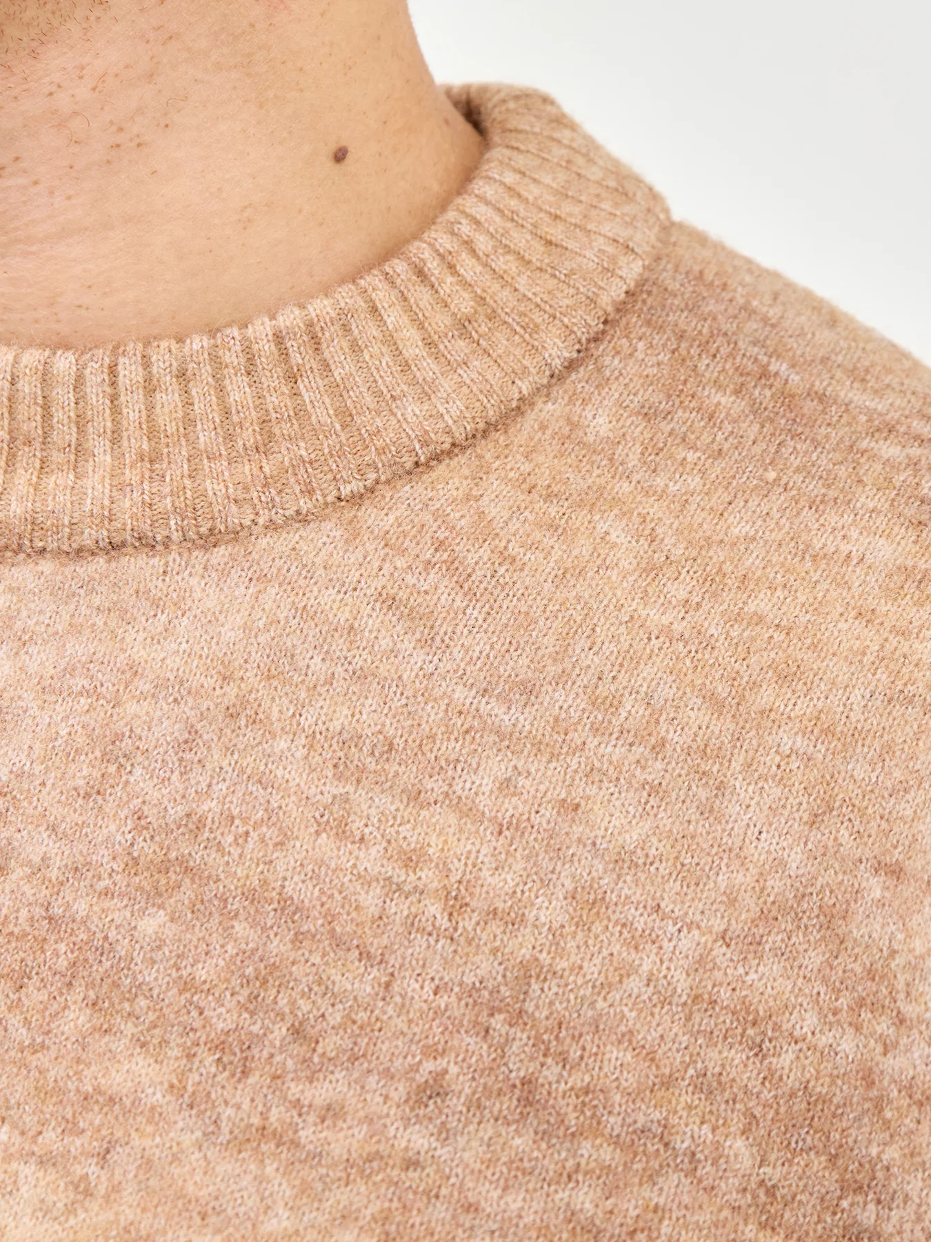 Space Dyed Crew Neck Sweater Brown - Image 3