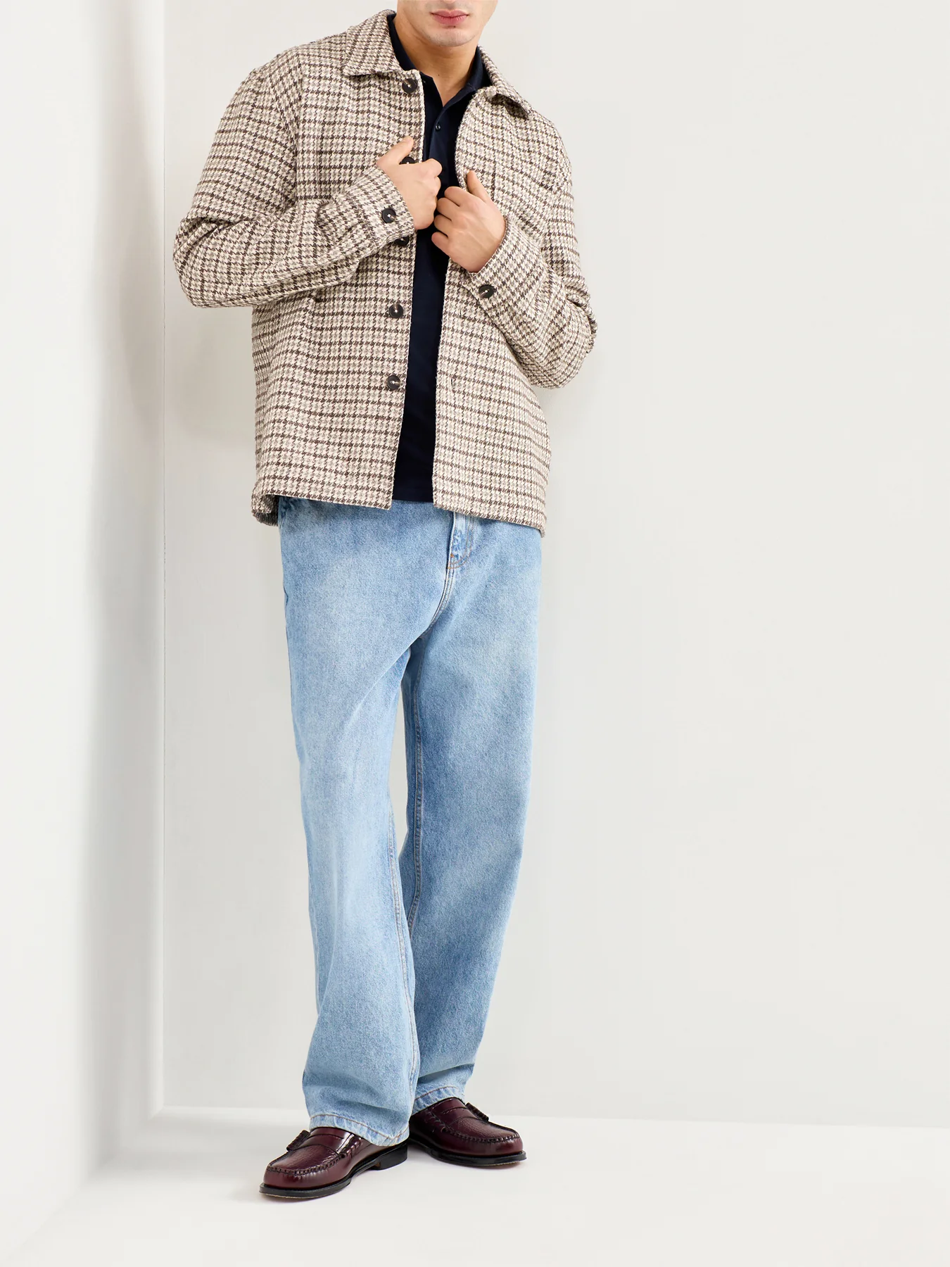 Wool Blend Undyed Overshirt Multi - Image 2