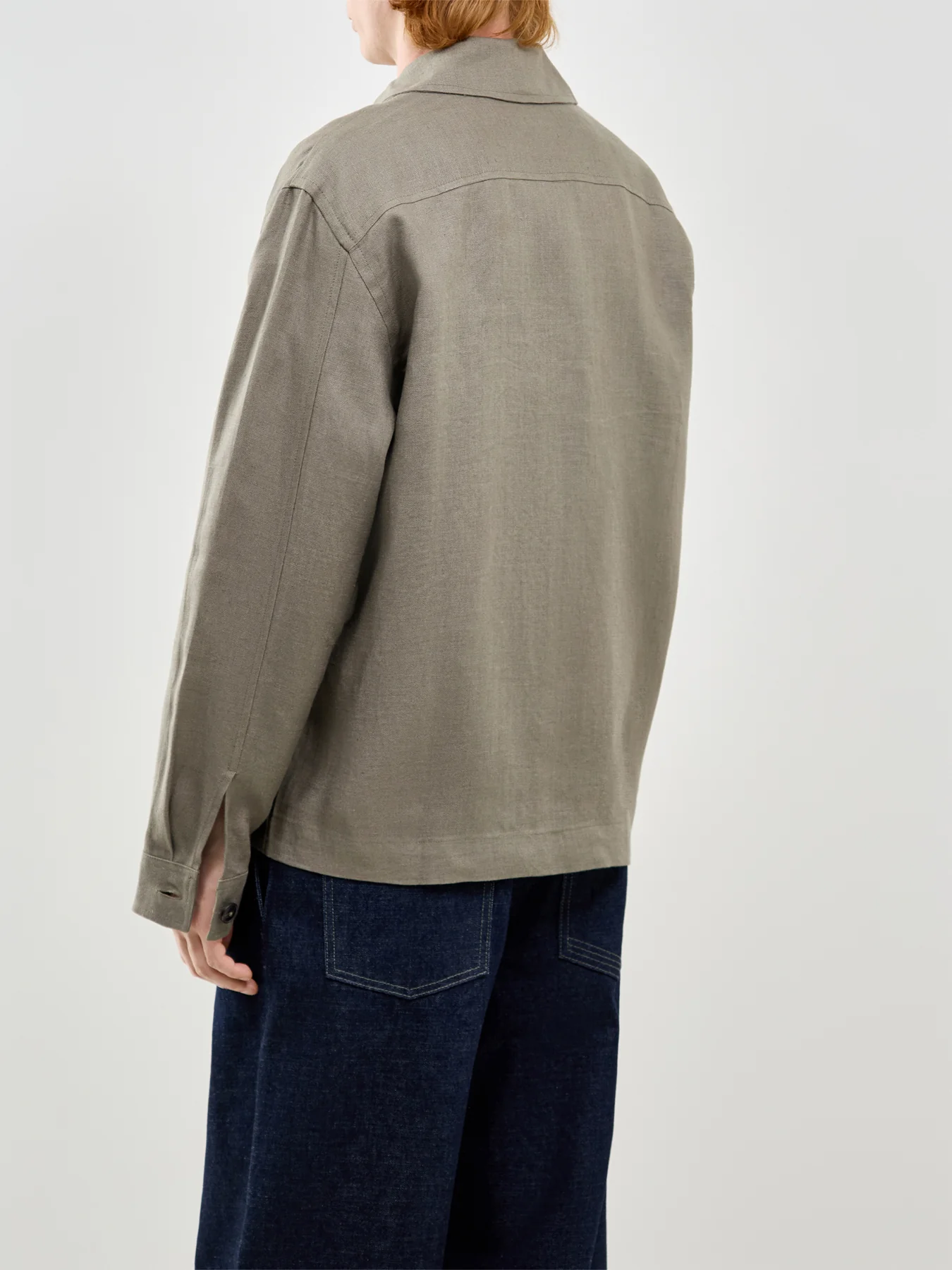 Slhregbaird Linen Overshirt Resort Olive - Image 5