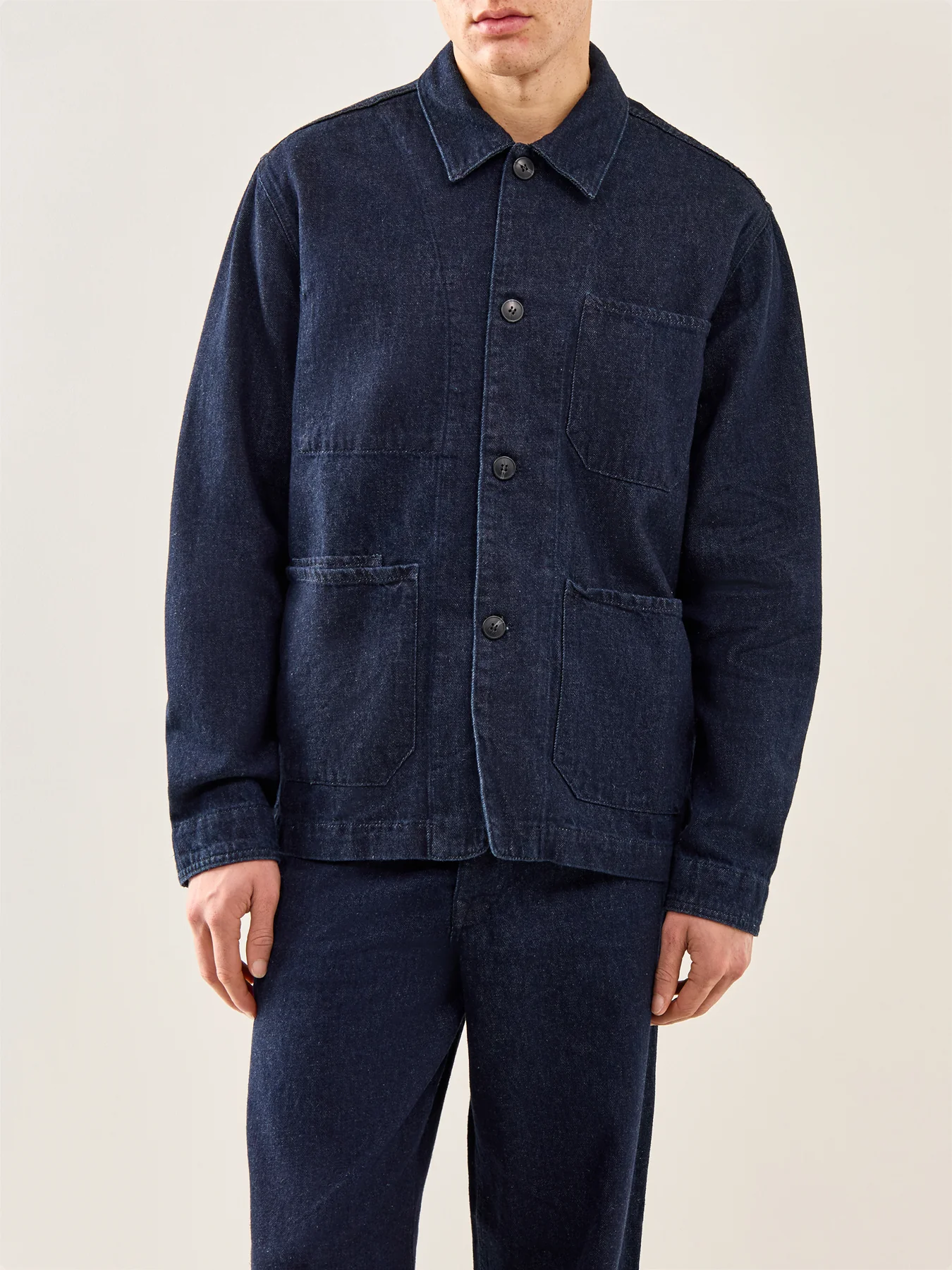 Landon Regular Fit Denim Jacket Dark Blue - Image 4