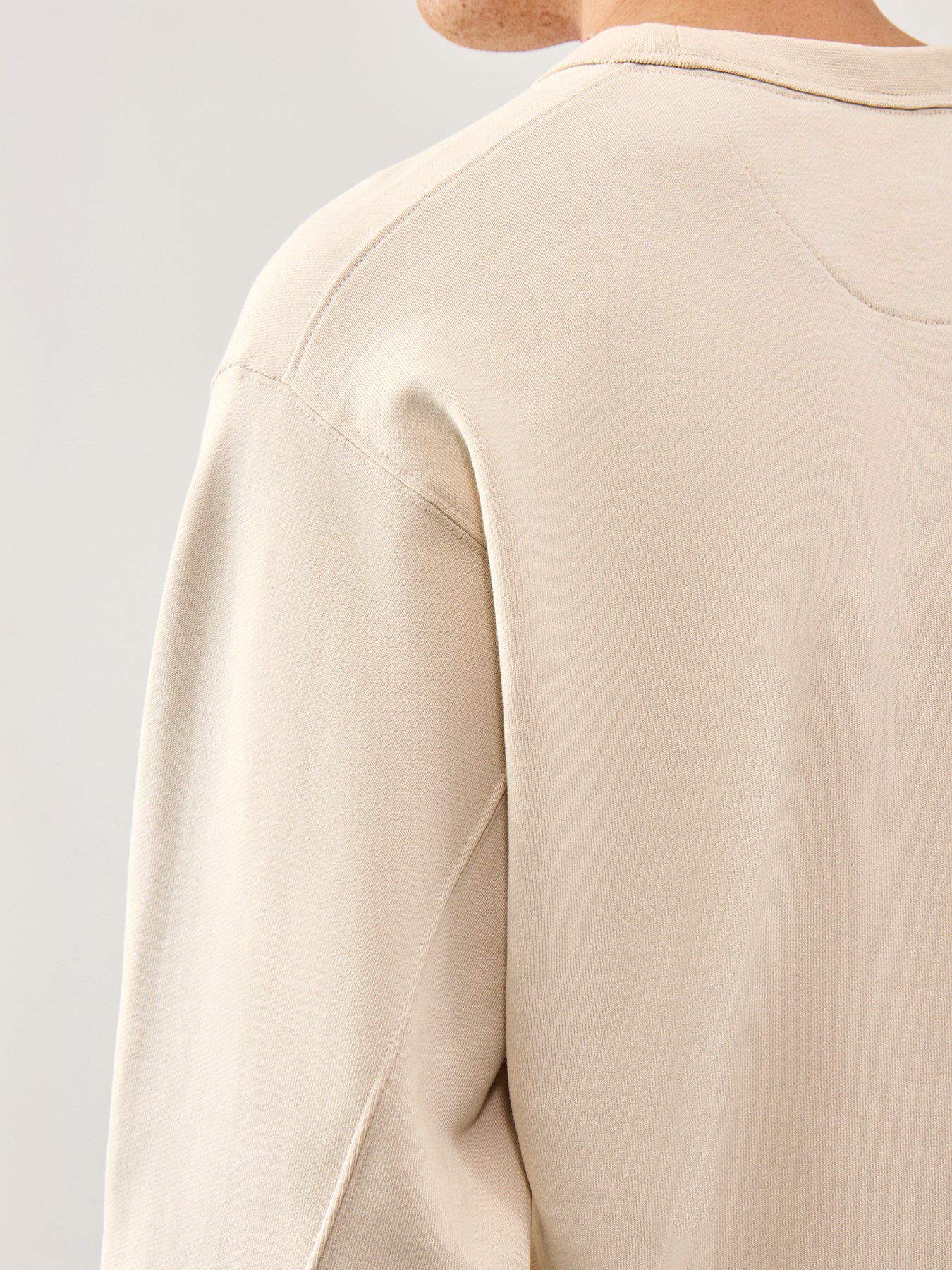 Crew Neck Sweatshirt Beige - Image 3