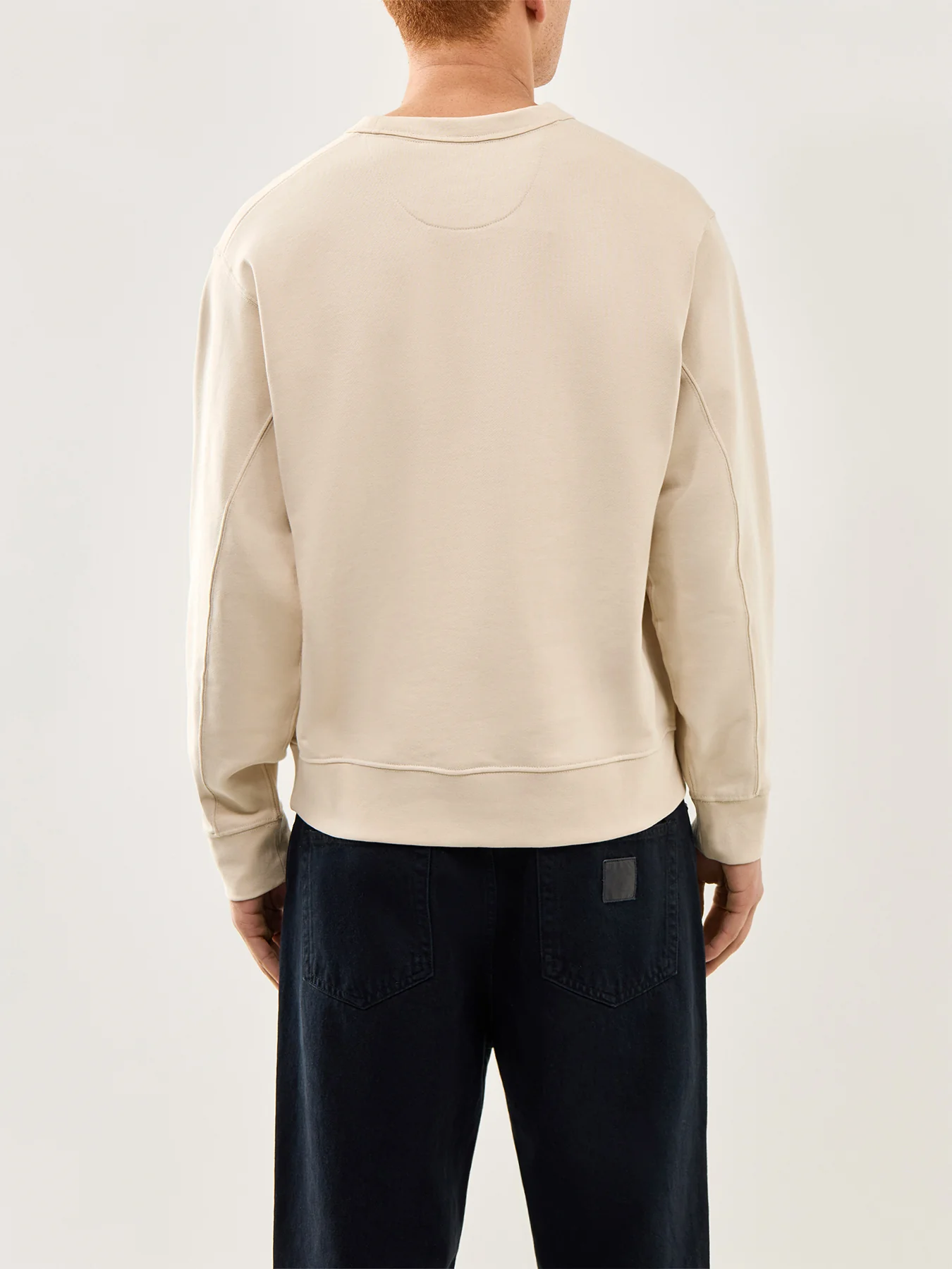 Crew Neck Sweatshirt Beige - Image 5