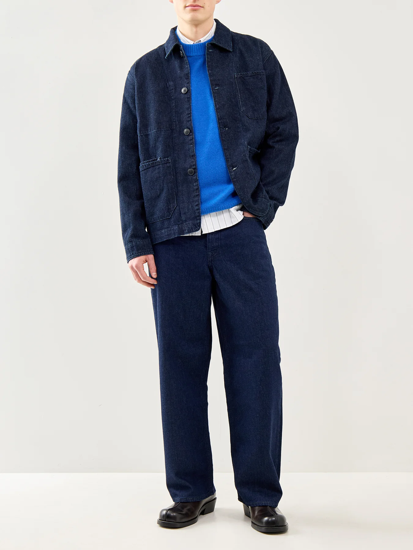 Relaxed Wool Knit Jumper Blue - Image 2