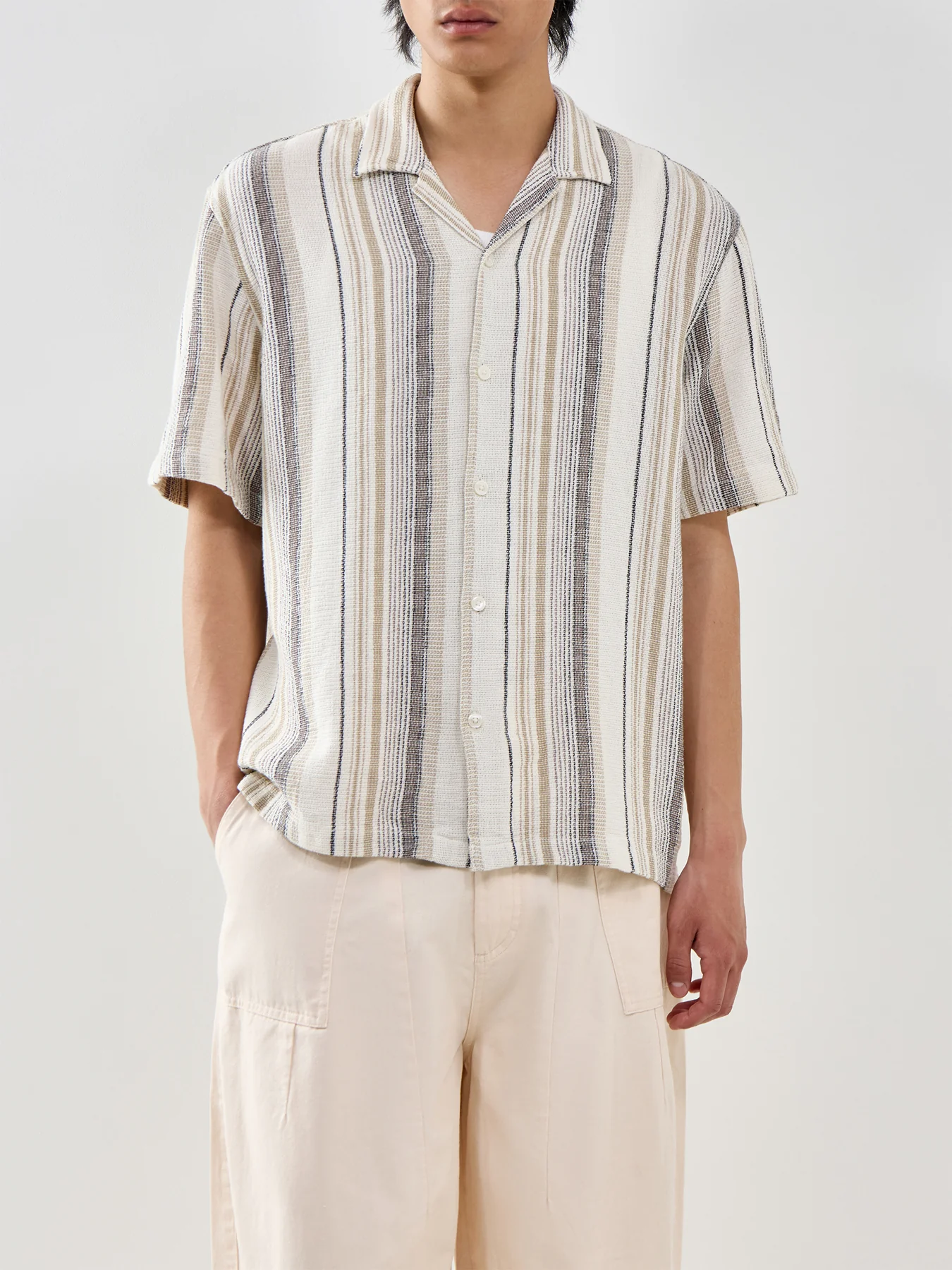 Relaxed Resort Short Sleeve Shirt Striped - Image 4