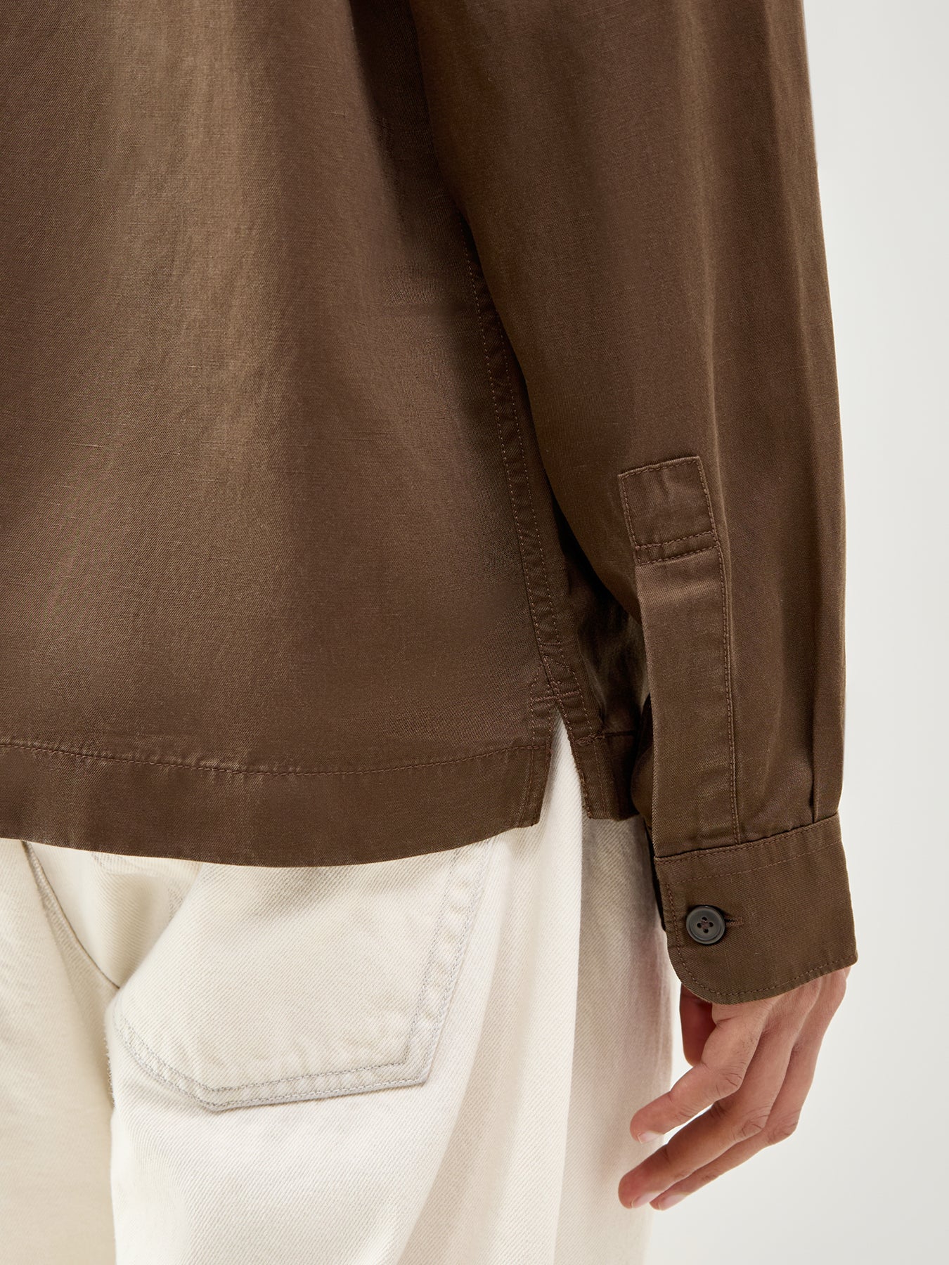 Mika TENCEL Blend Overshirt Brown - Image 3