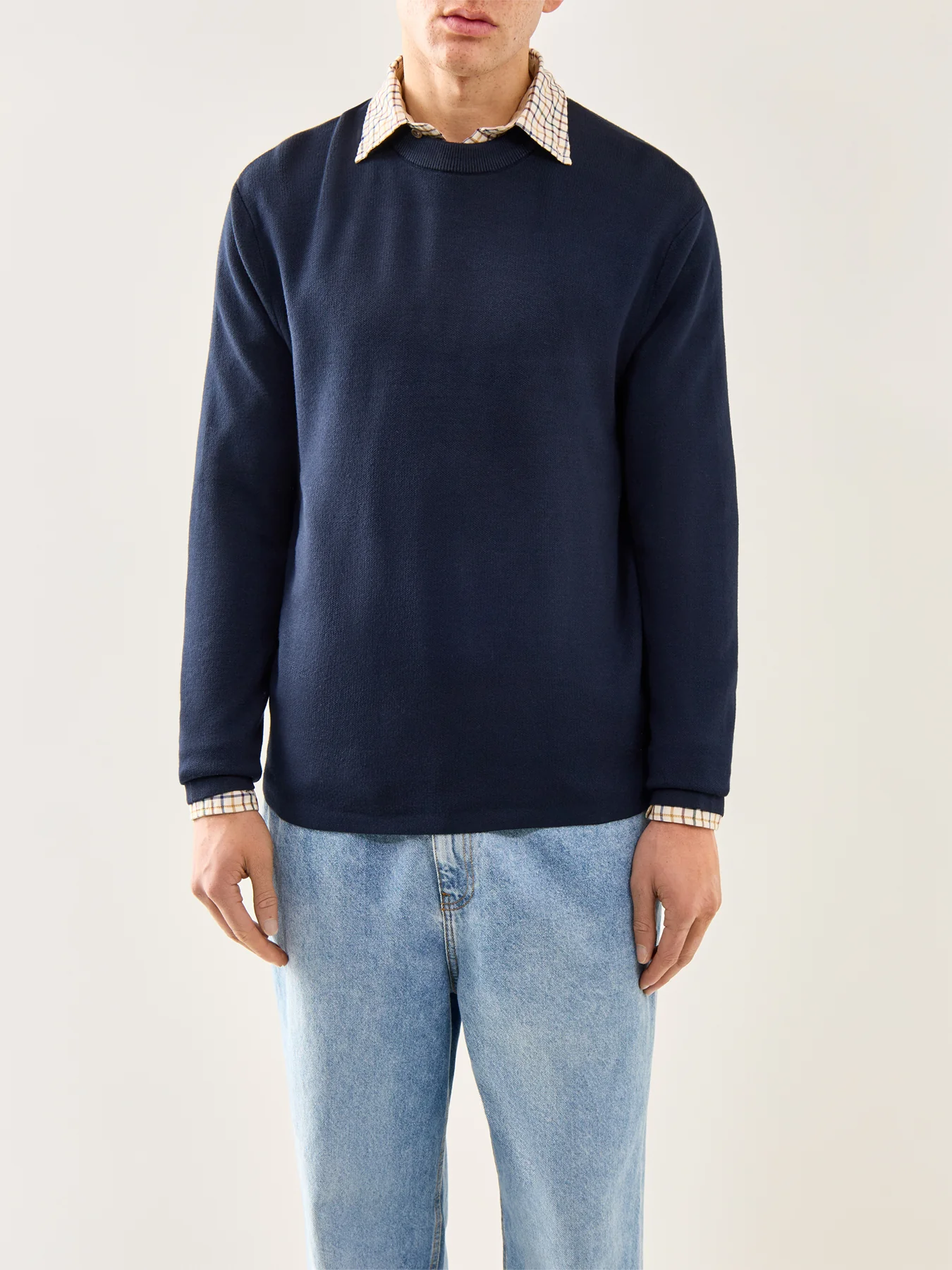 Teller Relaxed Crew Neck Sweatshirt Navy - Image 4