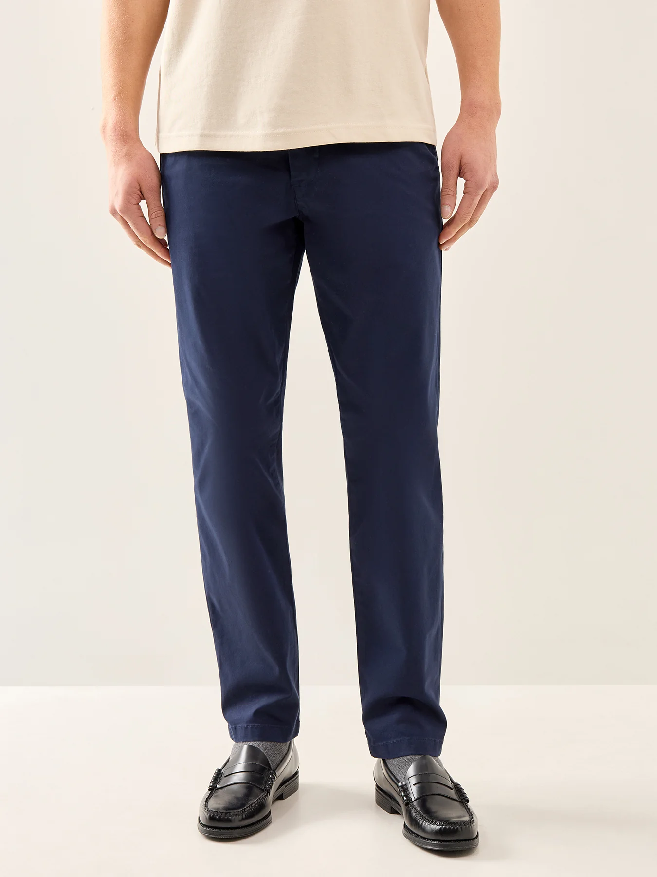 New Miles Straight Flex Trousers Navy - Image 4