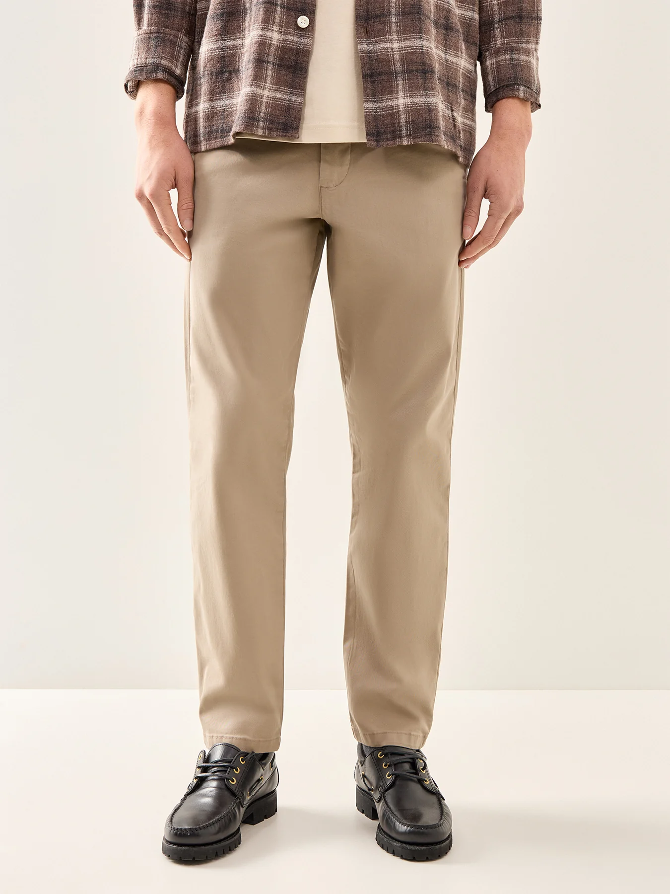 New Miles Straight Flex Trousers Beige - Image 4
