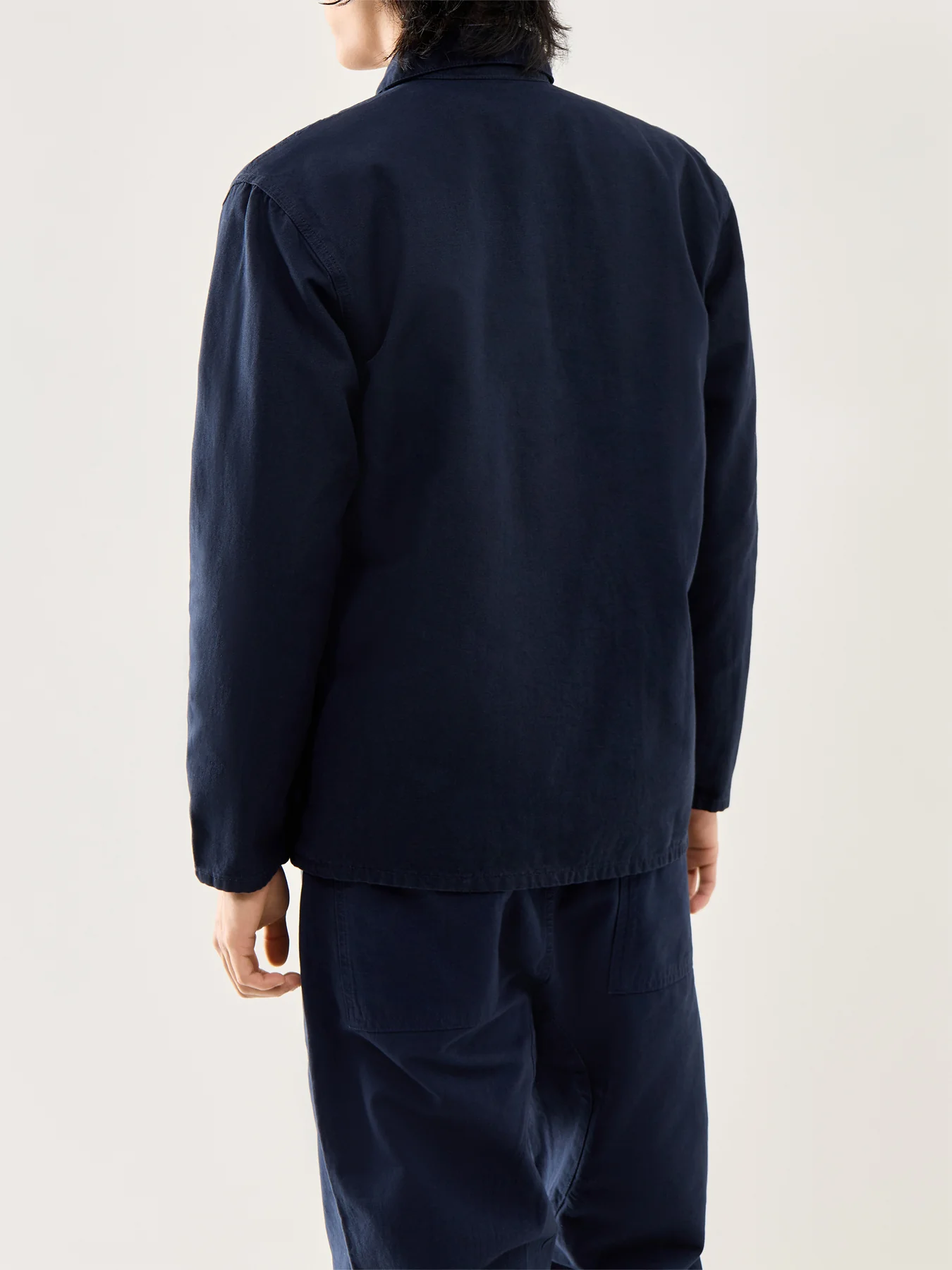 Canvas Chore Shirt Navy - Image 5