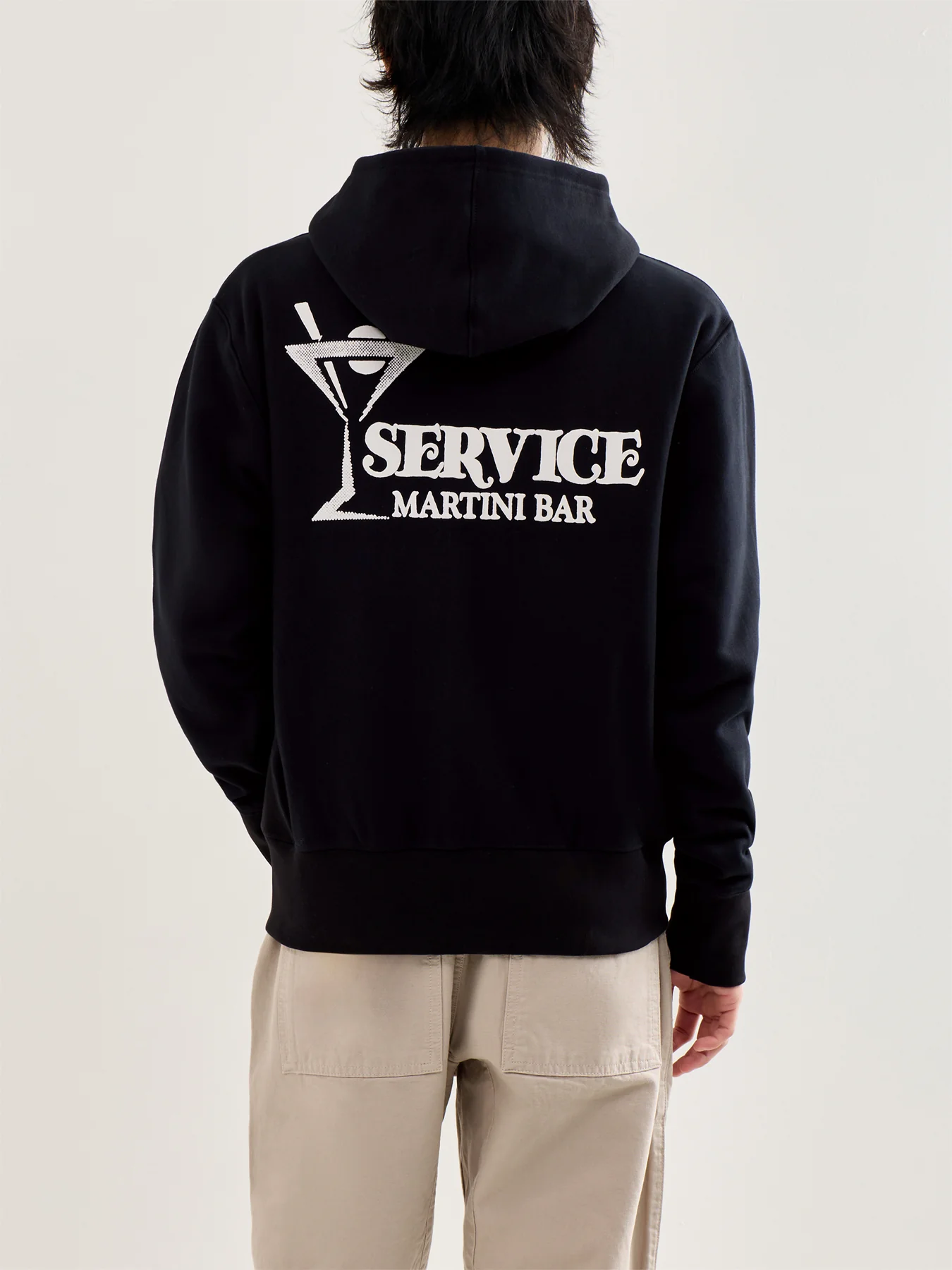 Martini Zipper Hoodie Black - Image 5