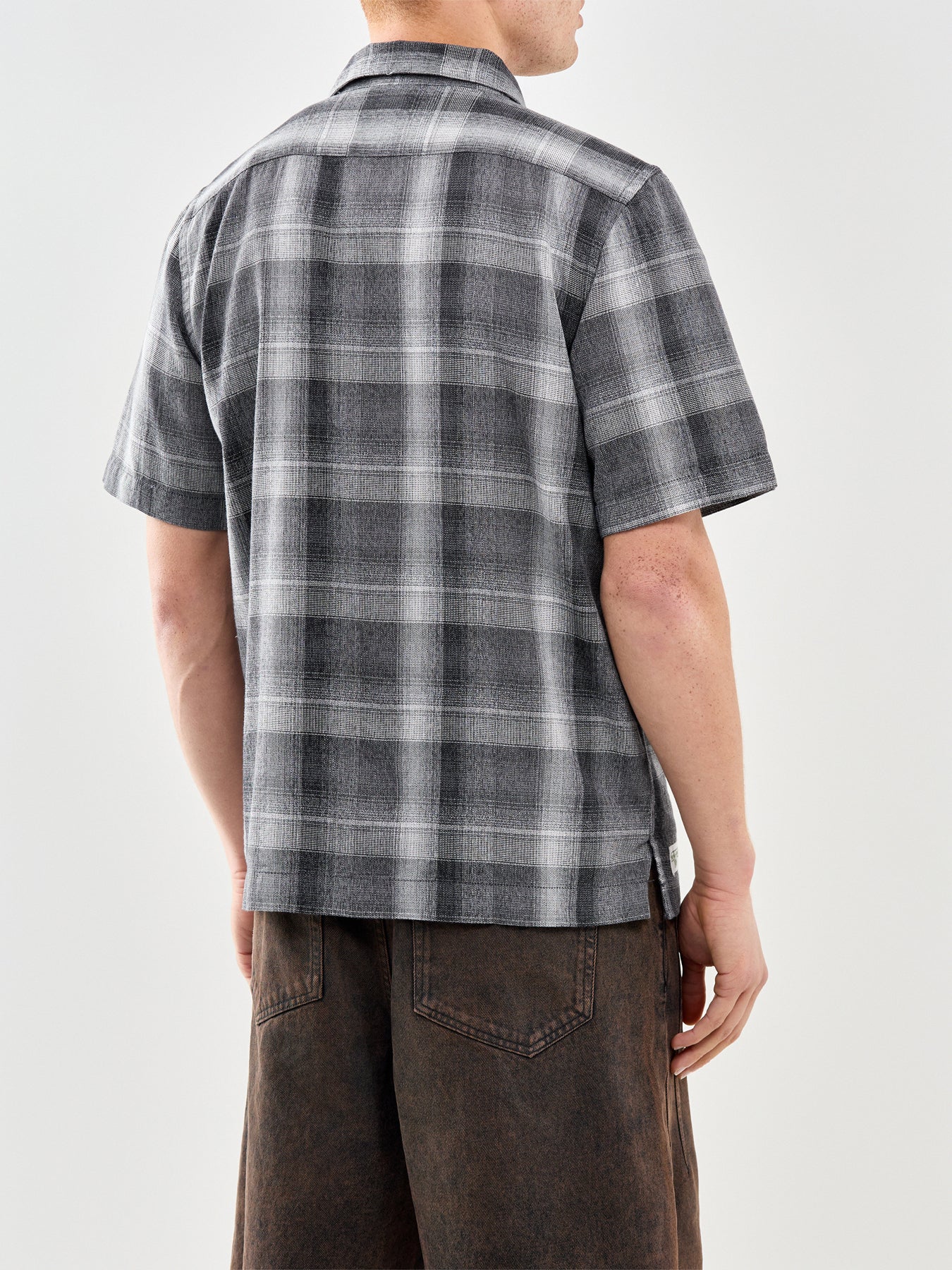 Plaid Long Sleeve Shirt Black - Image 5