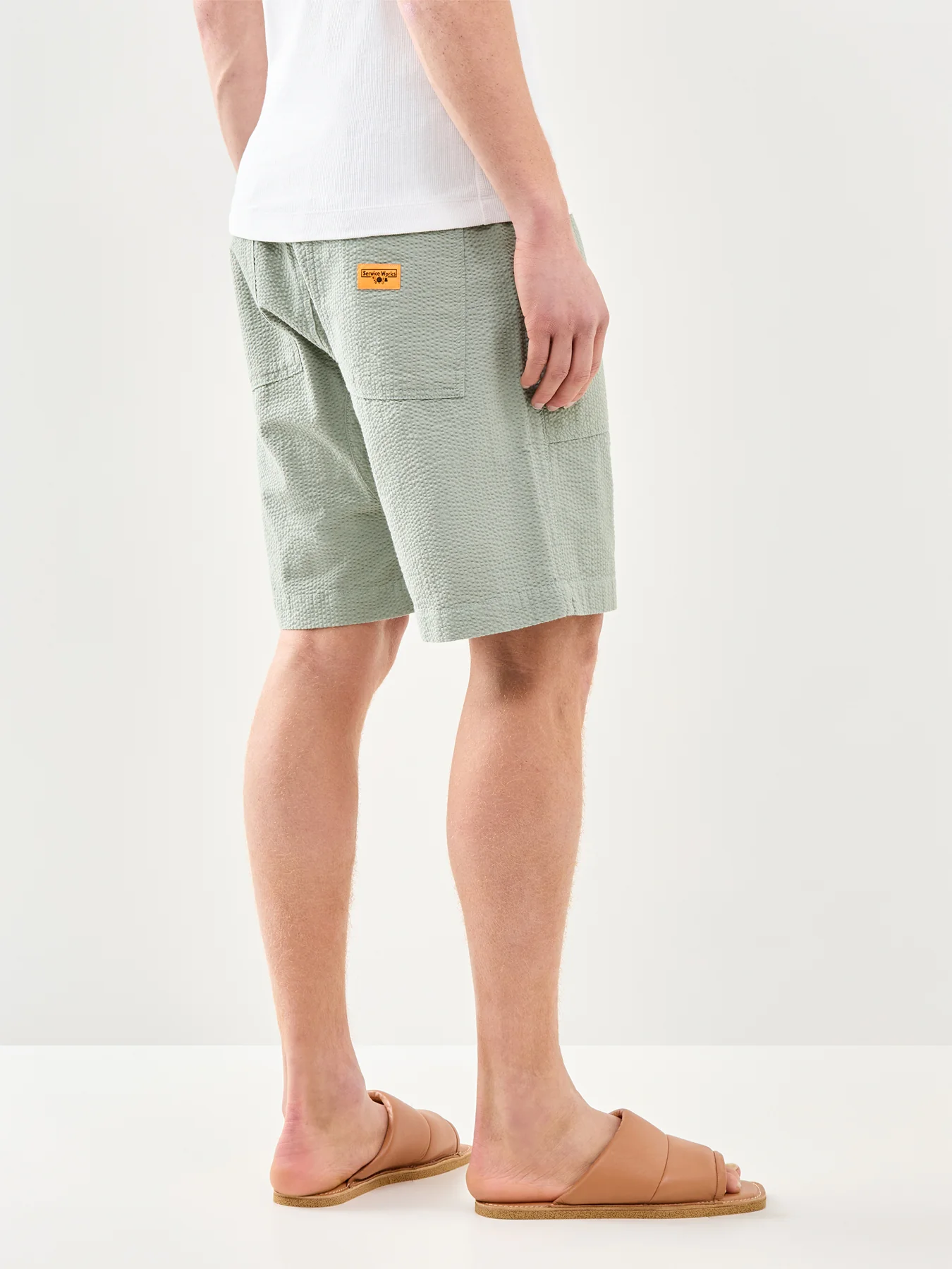 Seersucker Chef Shorts Green - Image 5