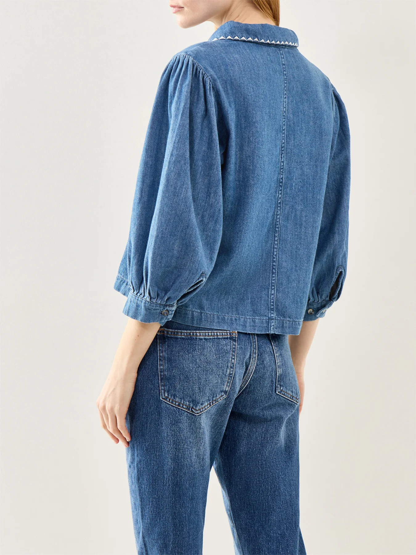 Talia Button Down Top Denim - Image 5