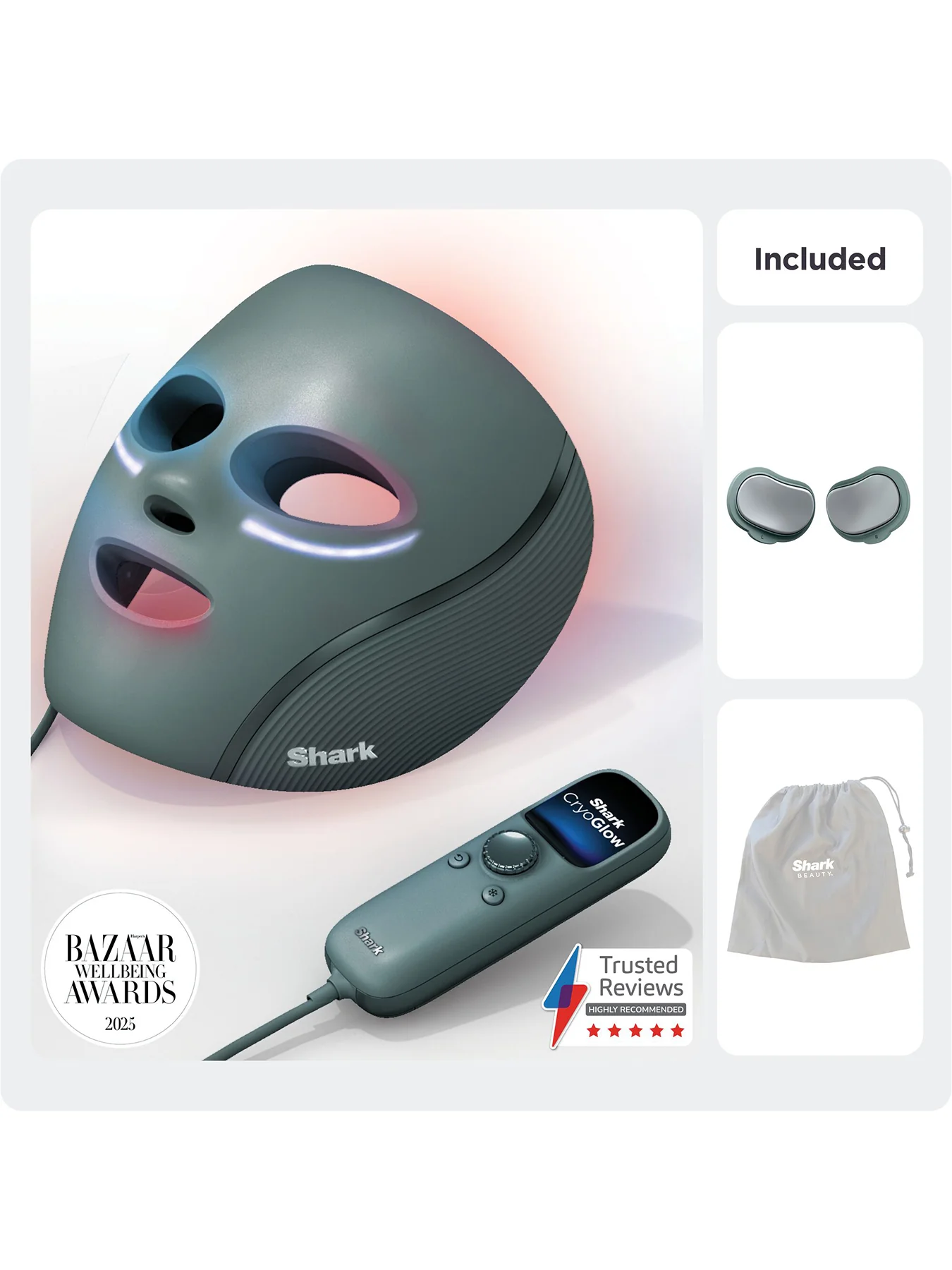 CryoGlow Under Eye Cooling LED Mask - Image 3
