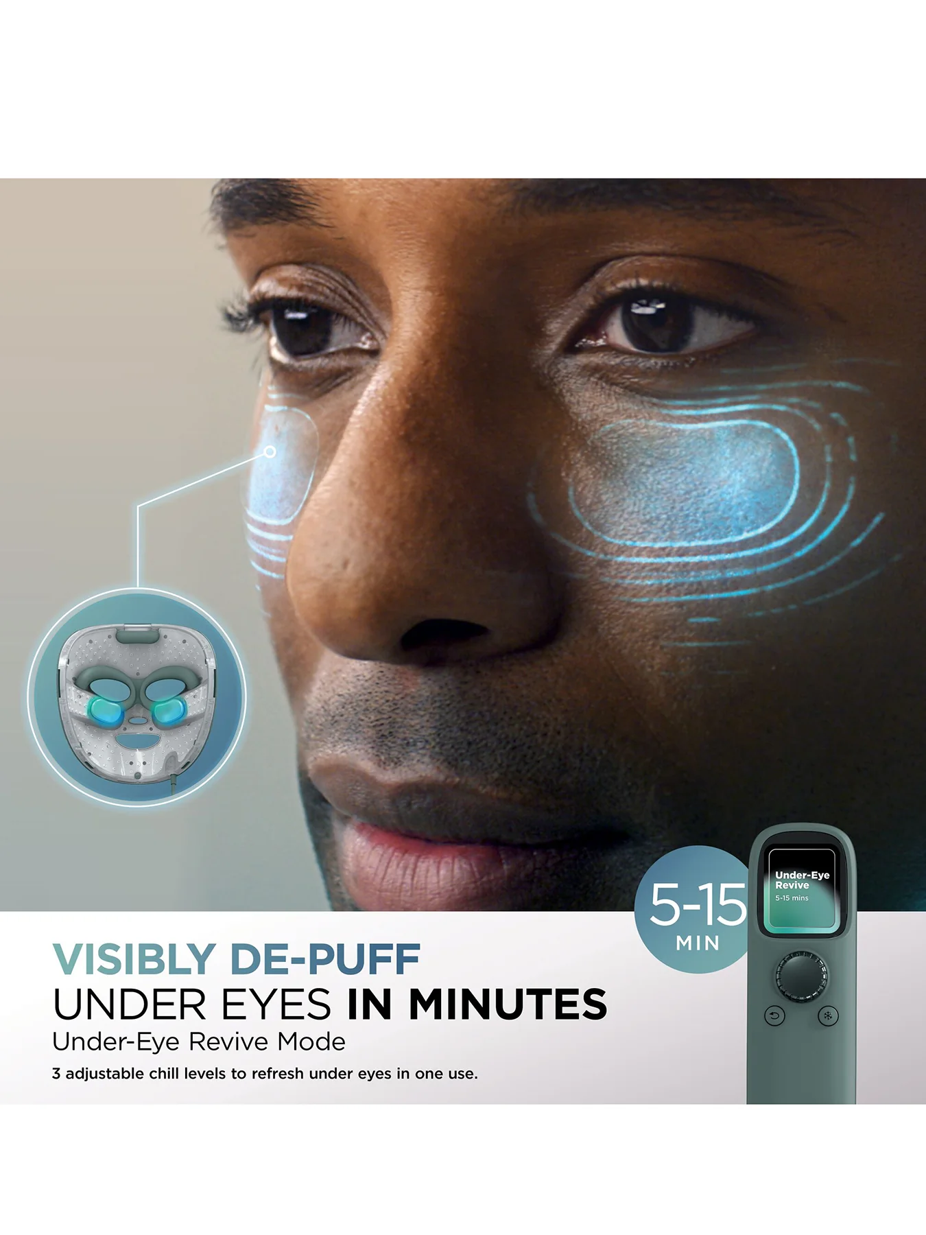 CryoGlow Under Eye Cooling LED Mask - Image 7