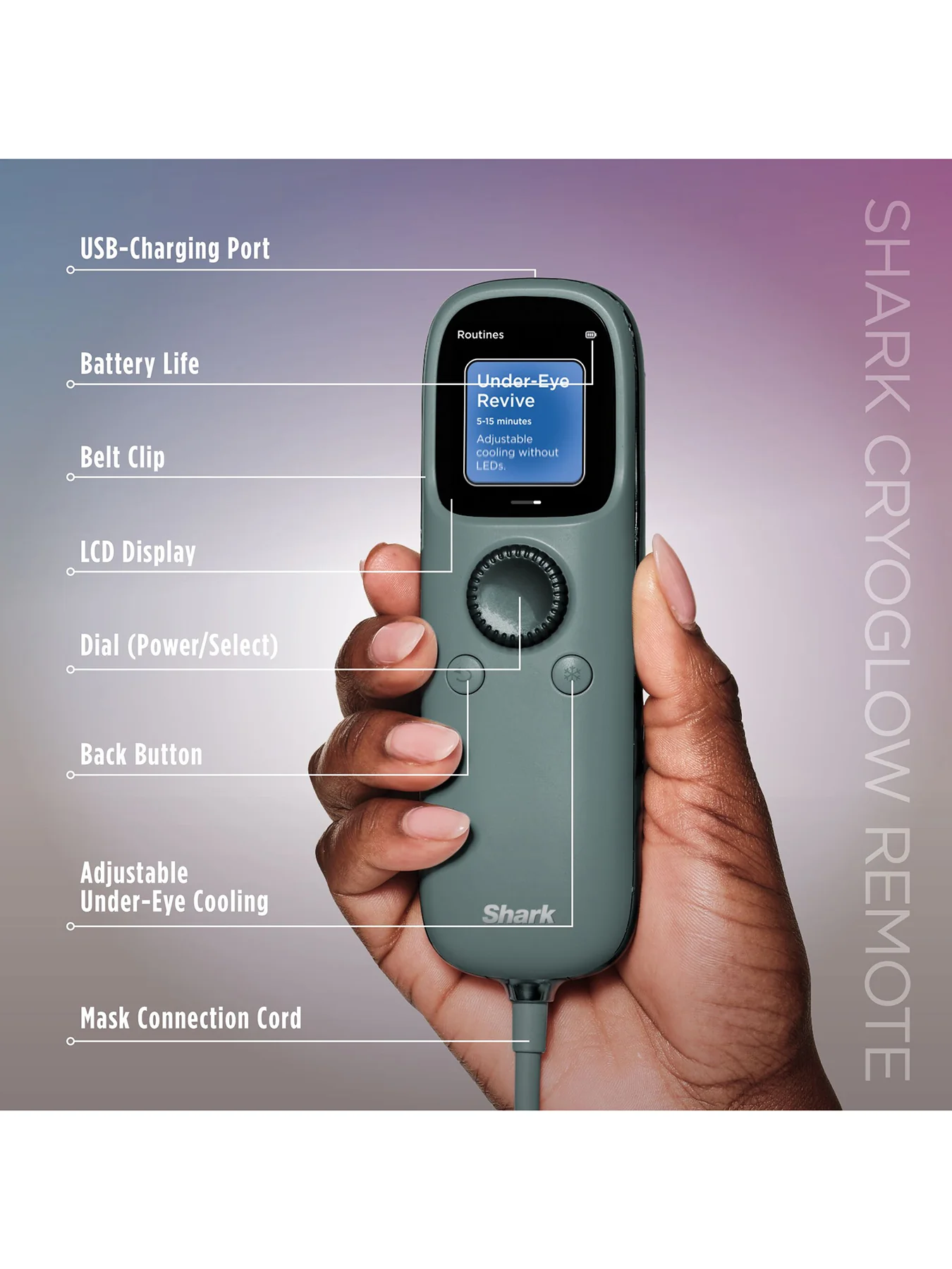 CryoGlow Under Eye Cooling LED Mask - Image 8