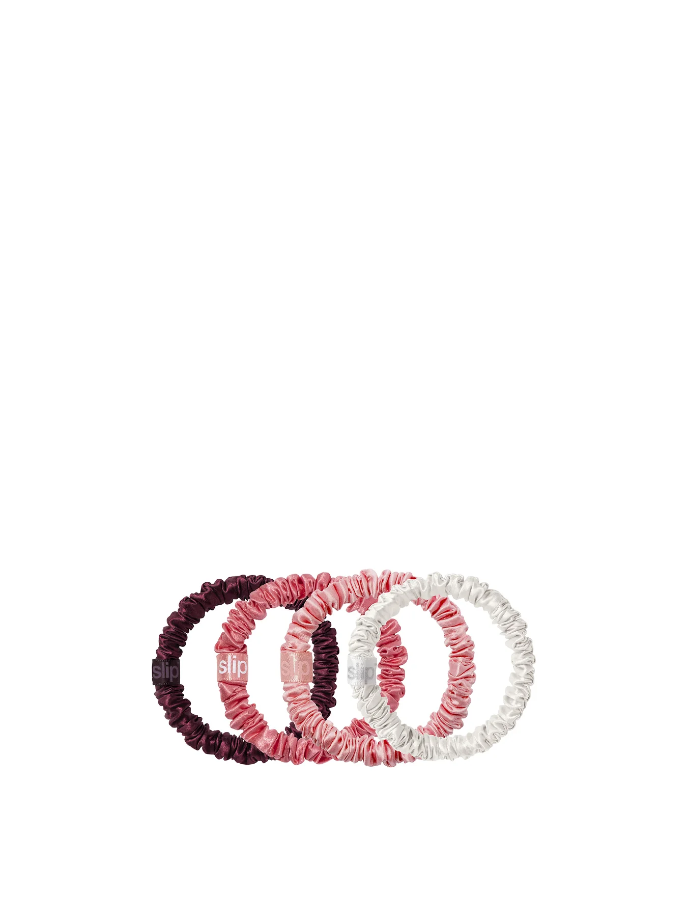 Slip Pure Silk Skinny Scrunchie Ornament Candy Cane Set of 4 - Image 3
