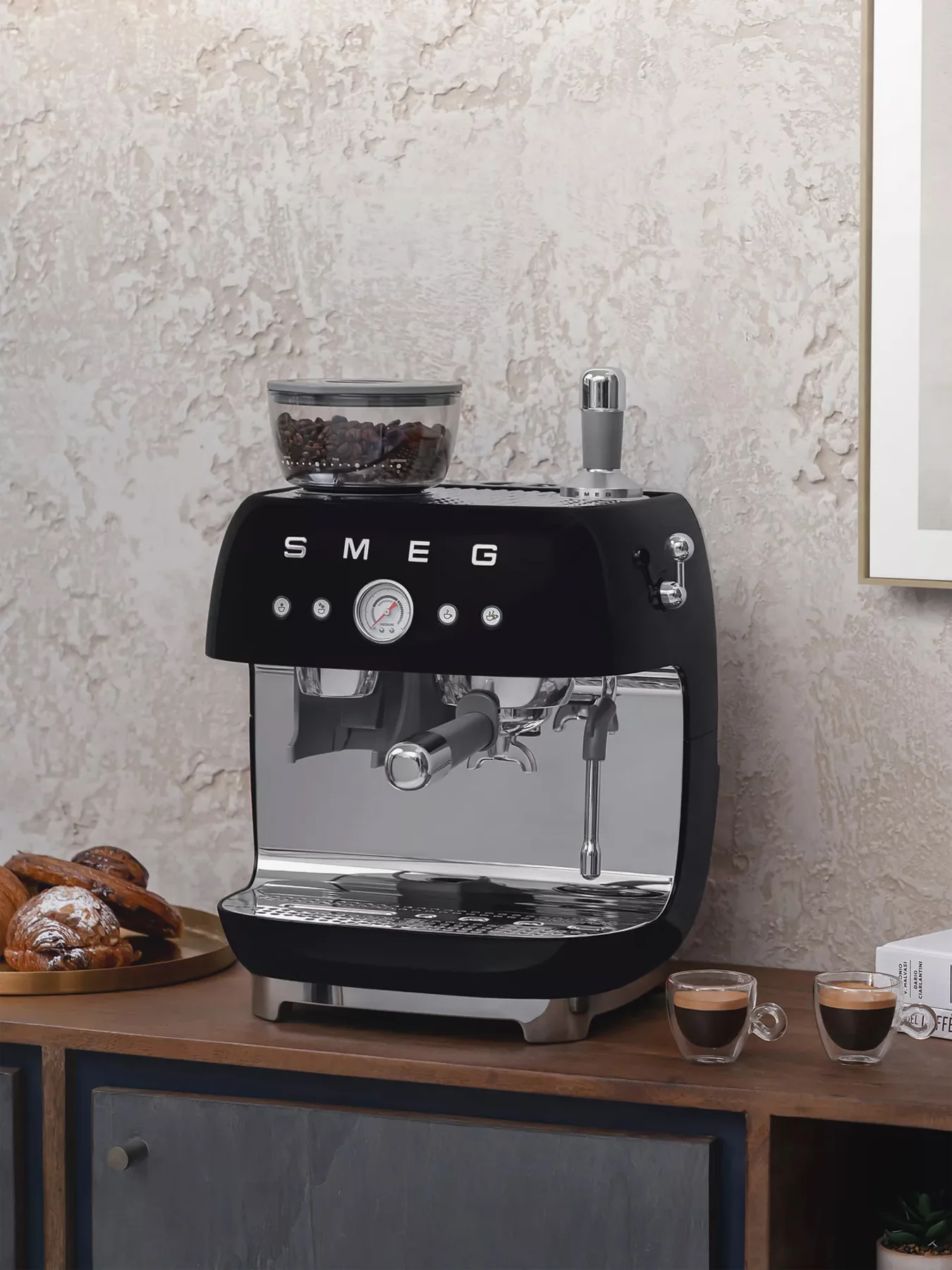 Espresso Coffee Machine with Grinder Black - Image 8