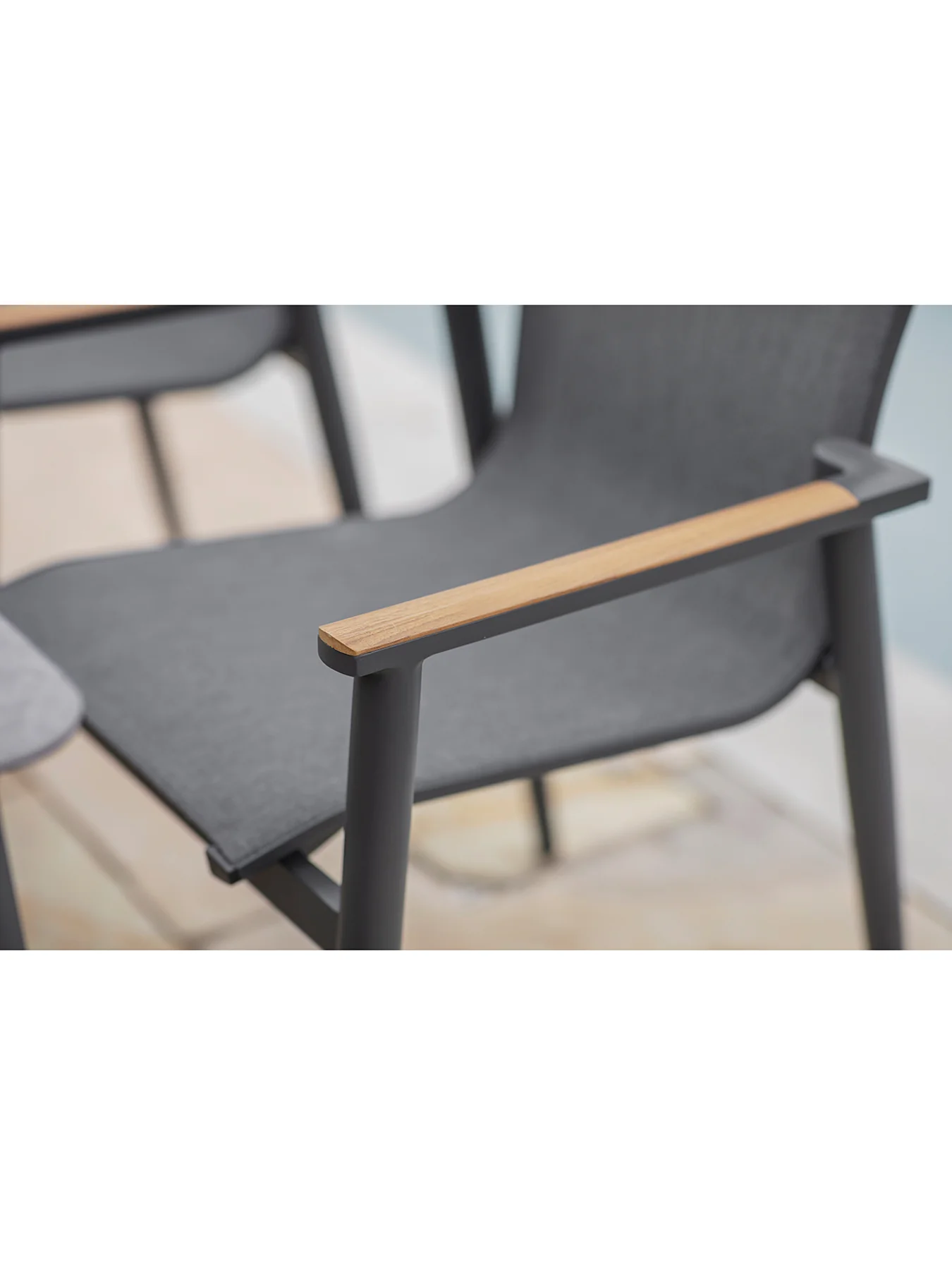 Sofia 6 Seat Garden Dining Set Anthracite - Image 5