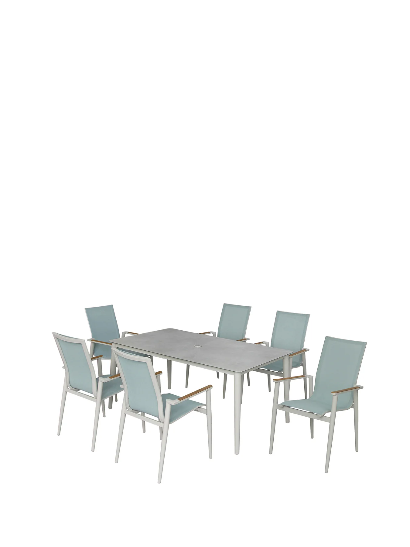 Sofia 6-Seater Garden Dining Set Blue - Image 8