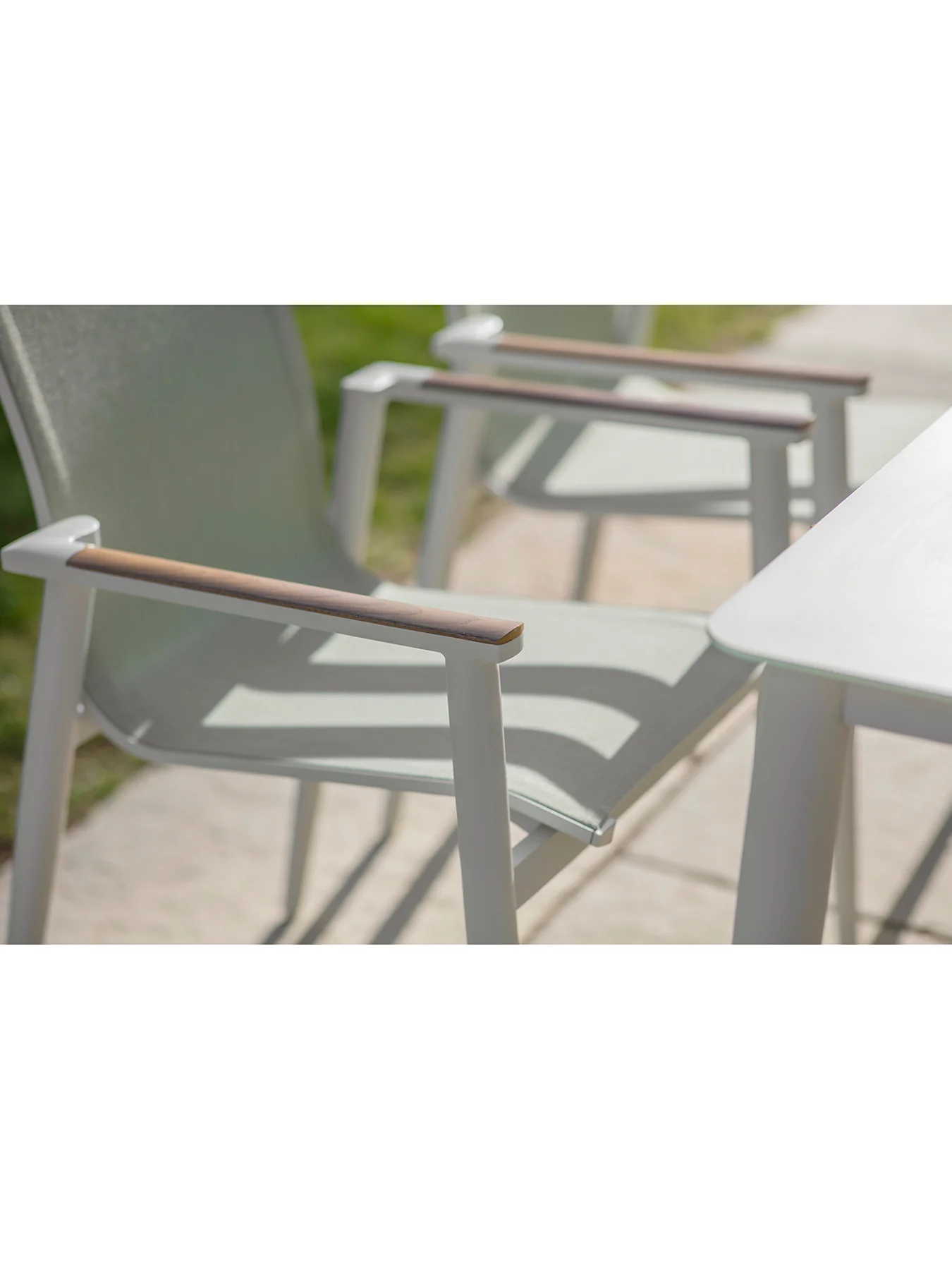 Sofia 6-Seater Garden Dining Set Green - Image 5