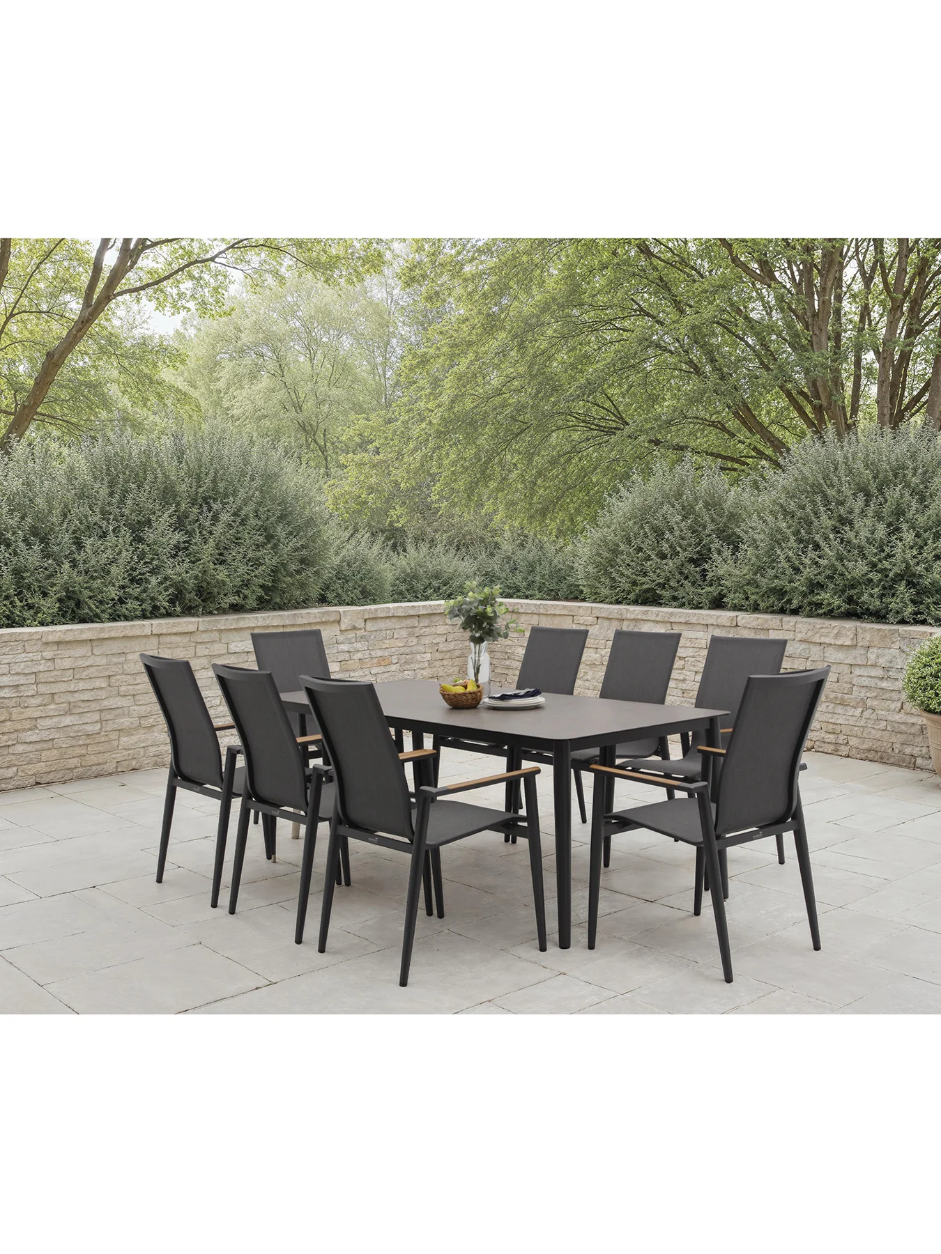 Sofia 8 Seat Garden Dining Set Anthracite - Image 6