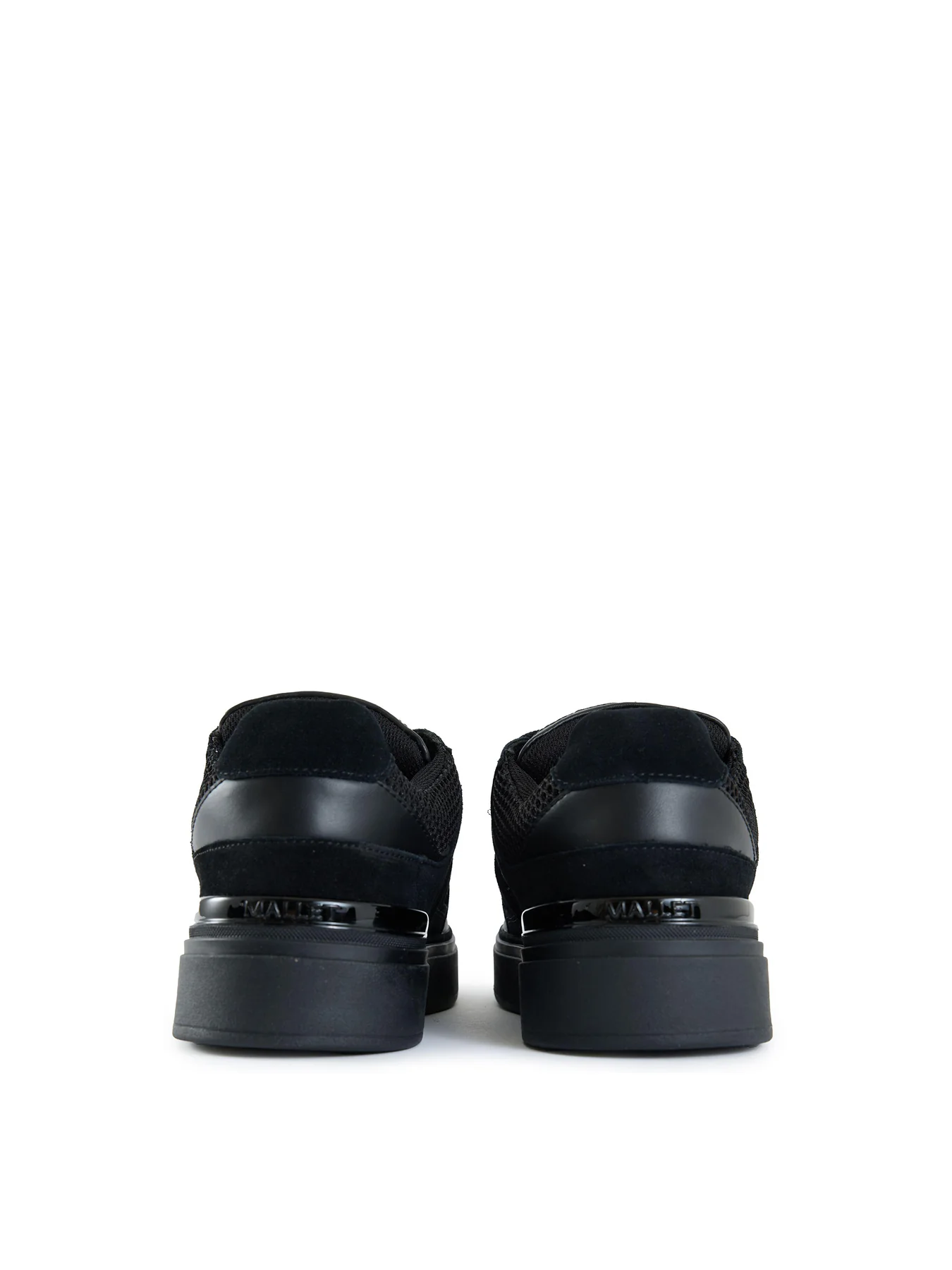 Mens MALLET Fenchurch Leather Trainers Black - Image 4