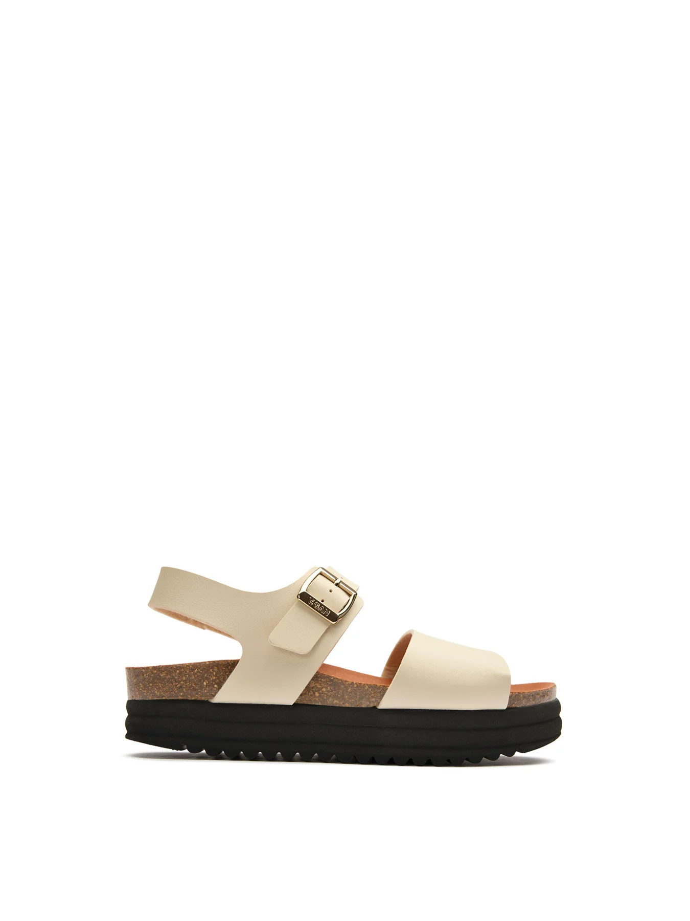 Womens V.GAN Vegan Clove Footbed Synthetic Sandals Cream
