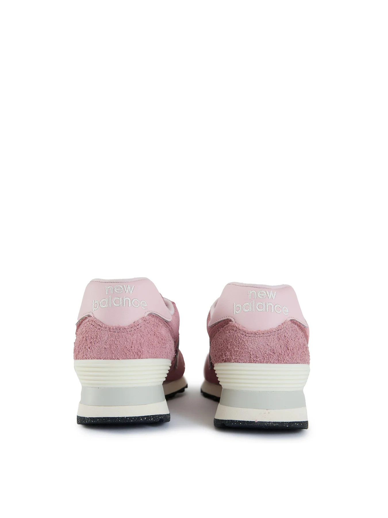 Womens NEW BALANCE 574 Suede Trainers Pink - Image 3