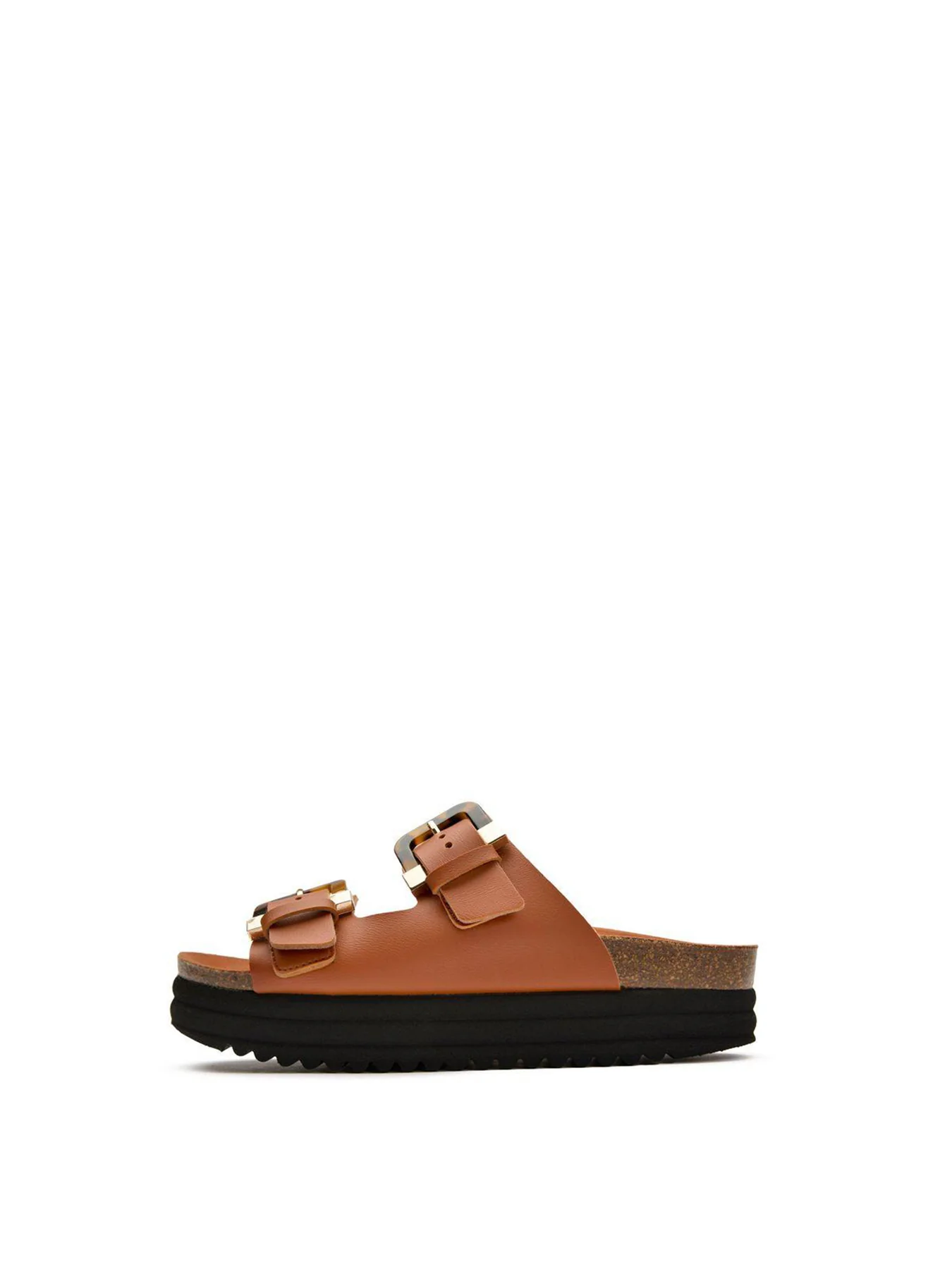 Plum Footbed Sandals Brown - Image 2