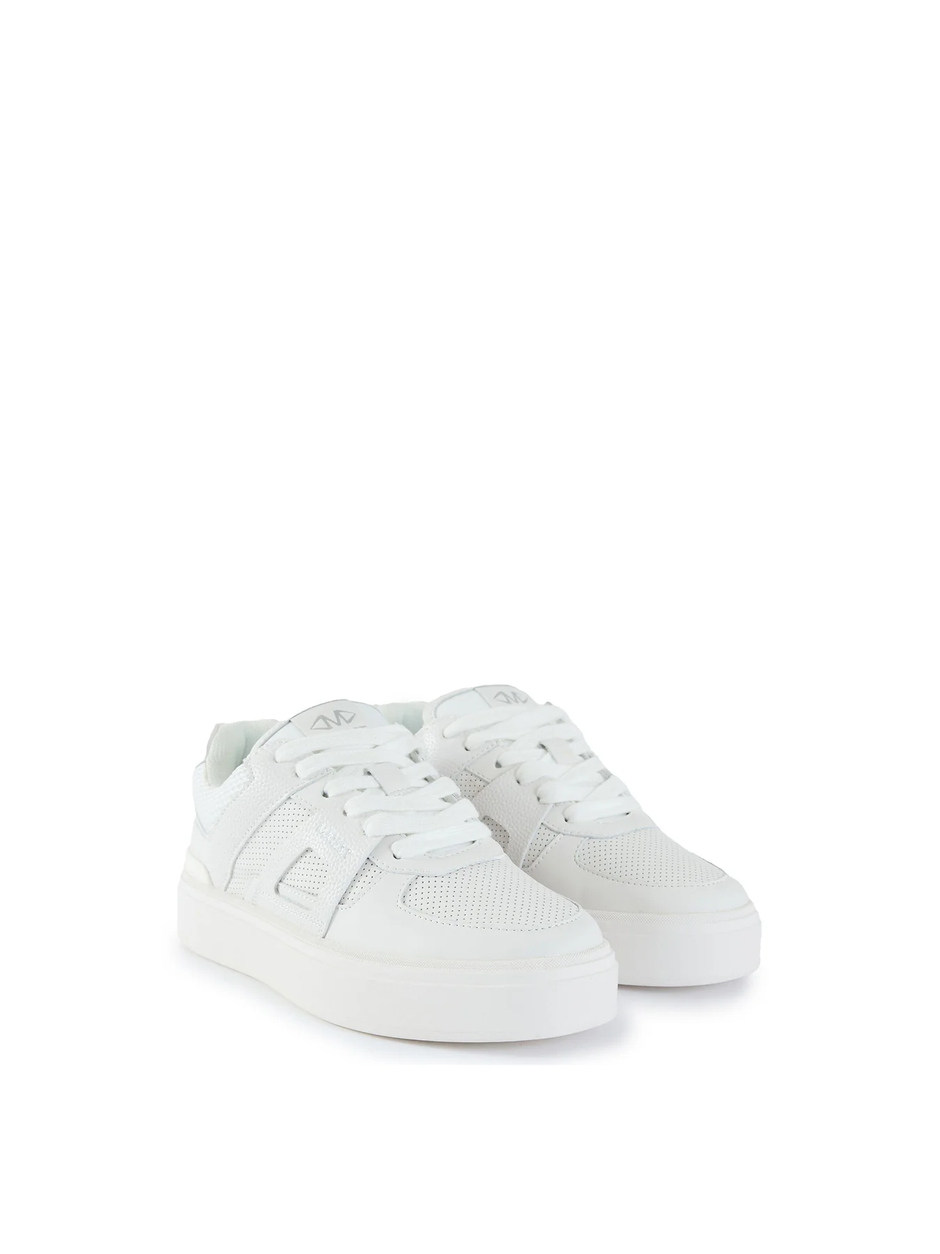 Mens MALLET Fenchurch Leather Trainers White - Image 2