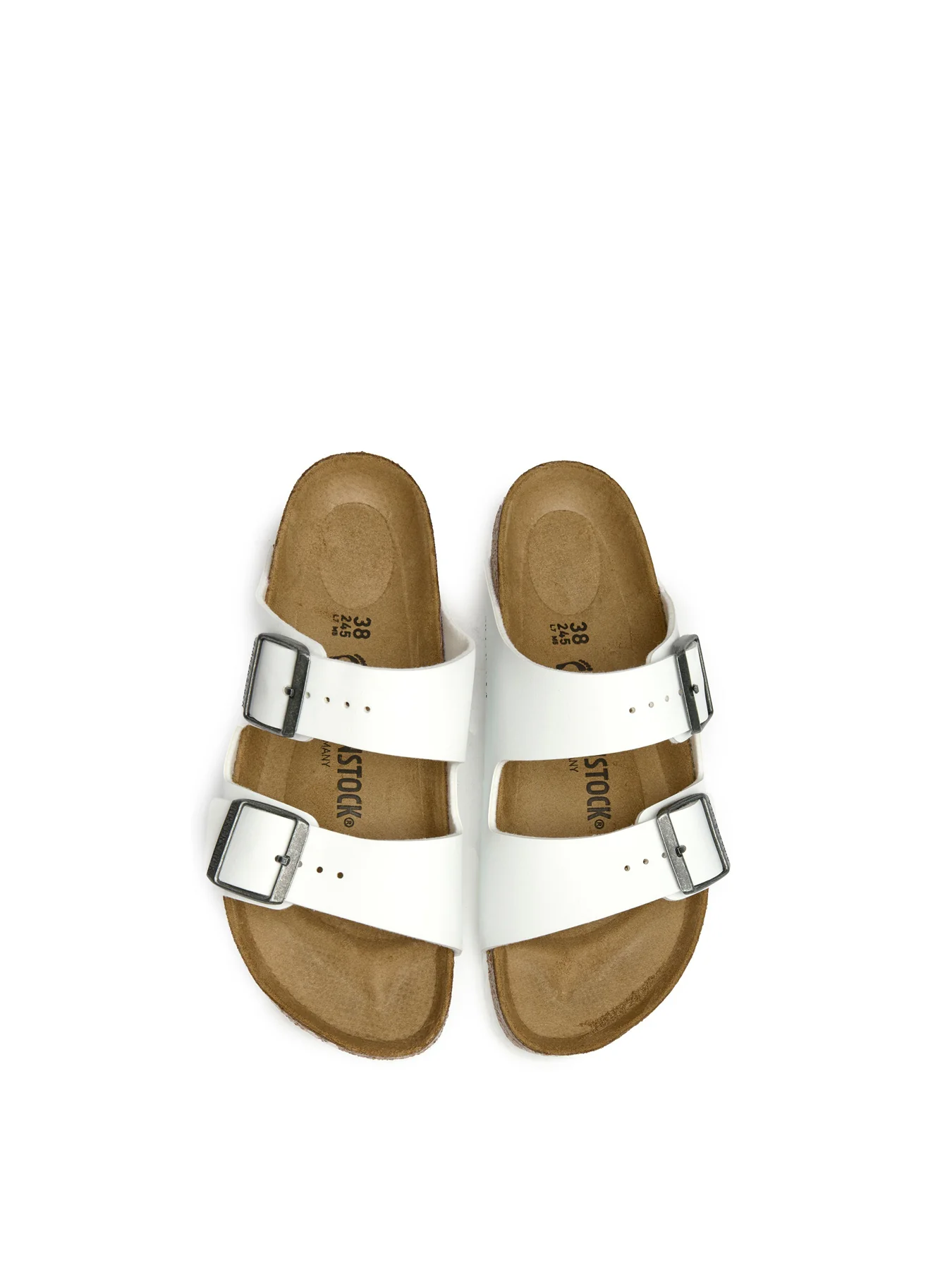Womens BIRKENSTOCK Arizona Synthetic Sandals White - Image 2