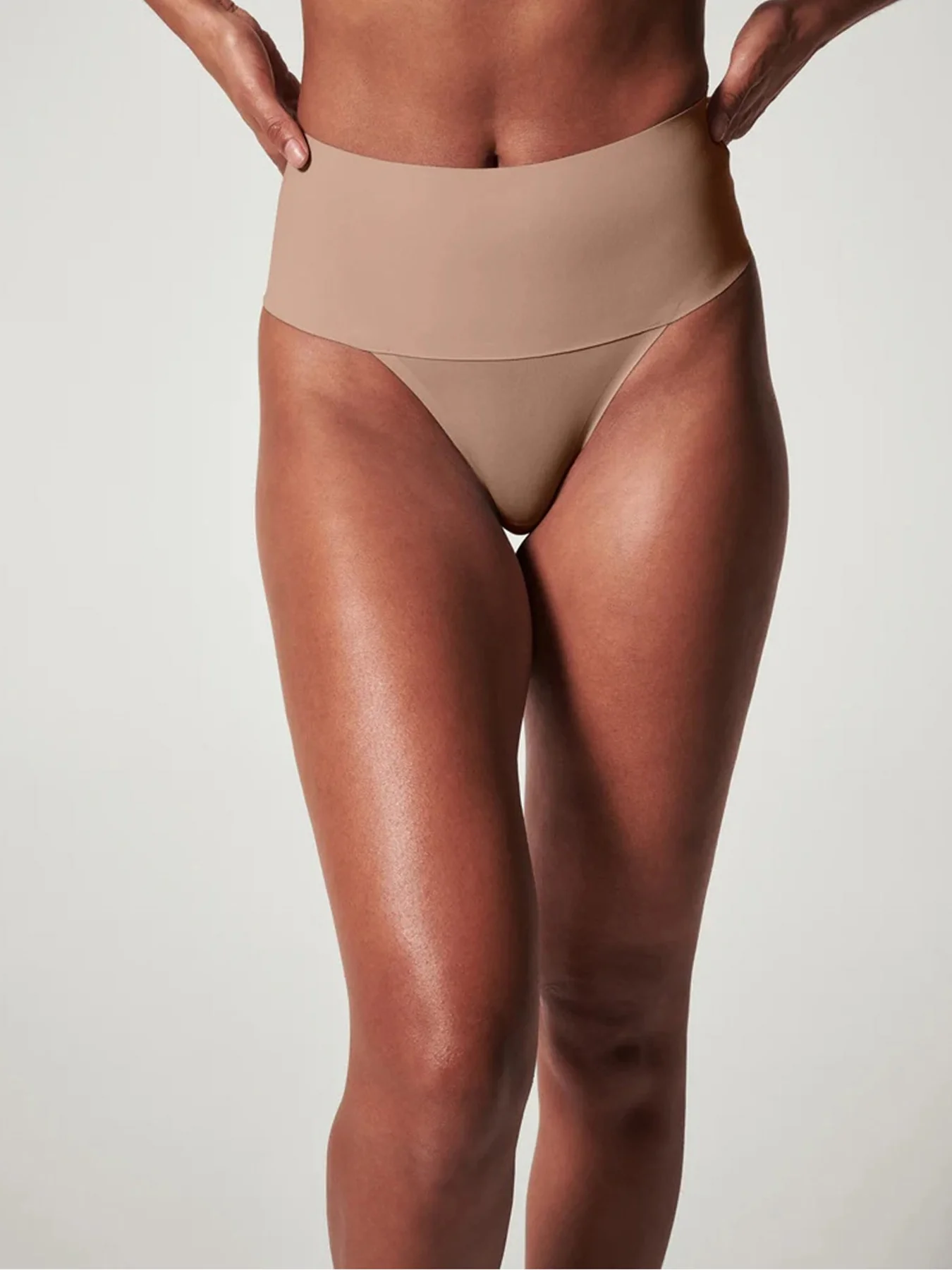 Spanx Supersmooth Undie-Tectable Thong Cafe Au Lait - Image 2