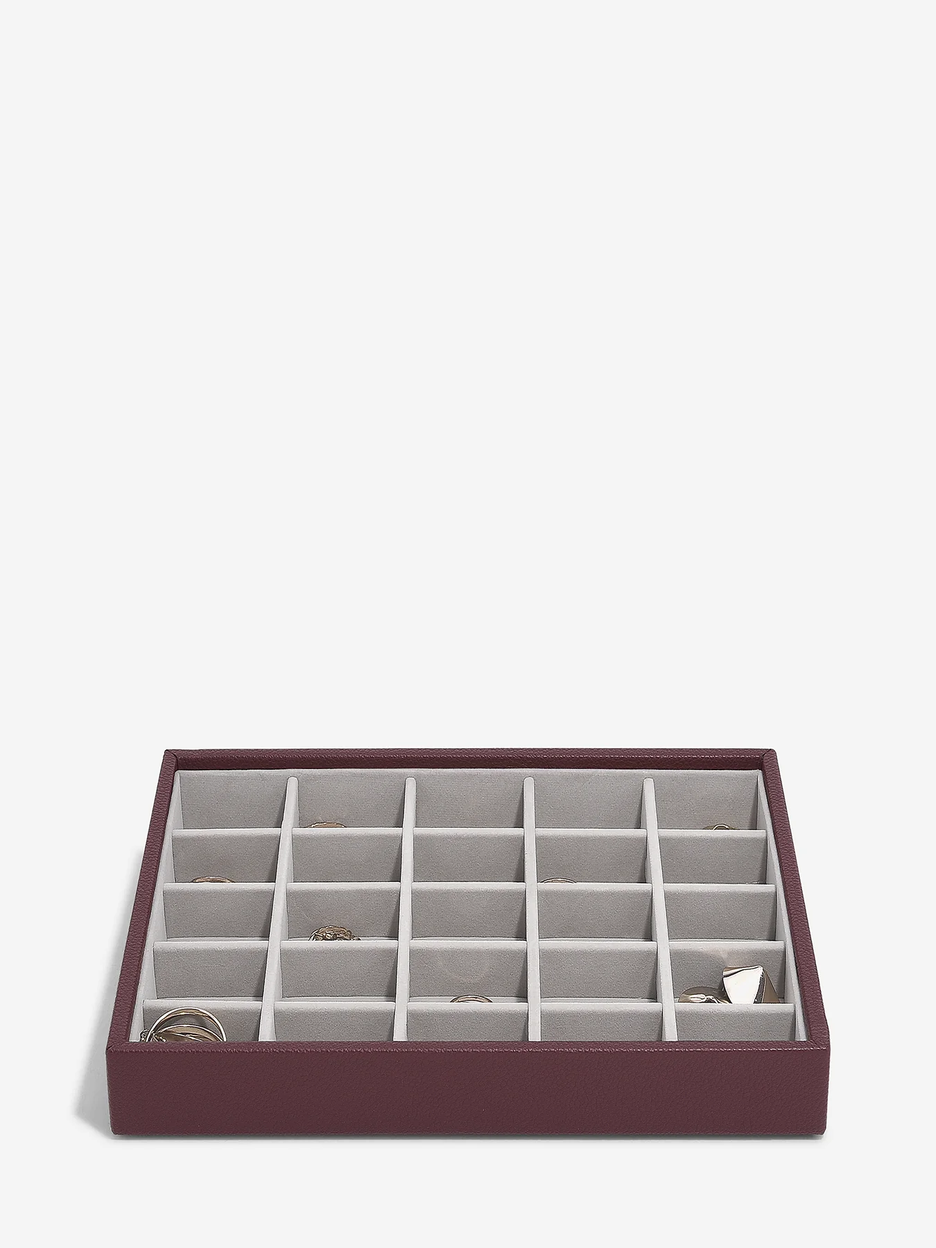 Classic Trinket Layer Jewellery Box Burgundy - Image 3