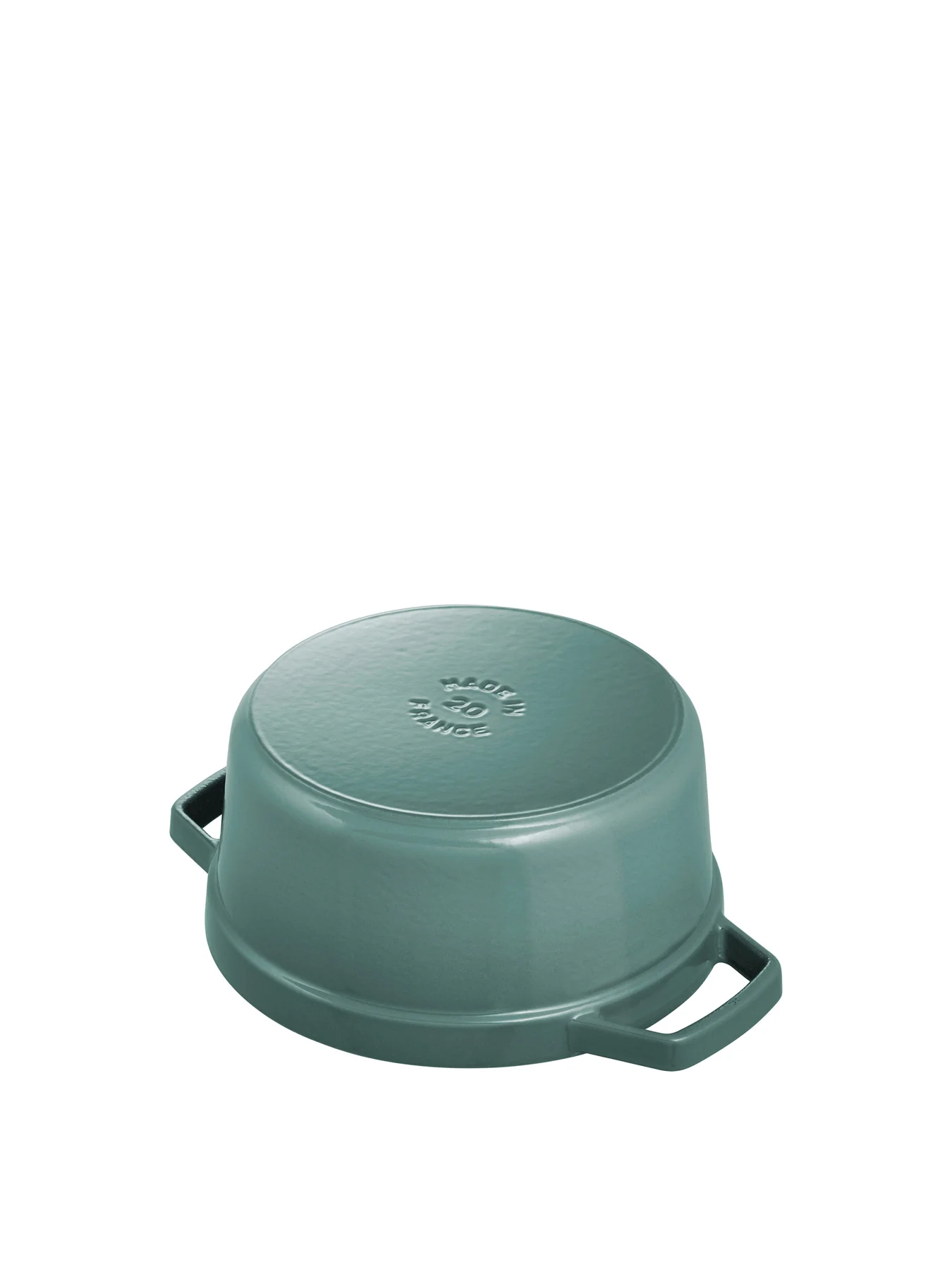 Round Cast Iron Cocotte Eucalyptus 20cm - Image 5