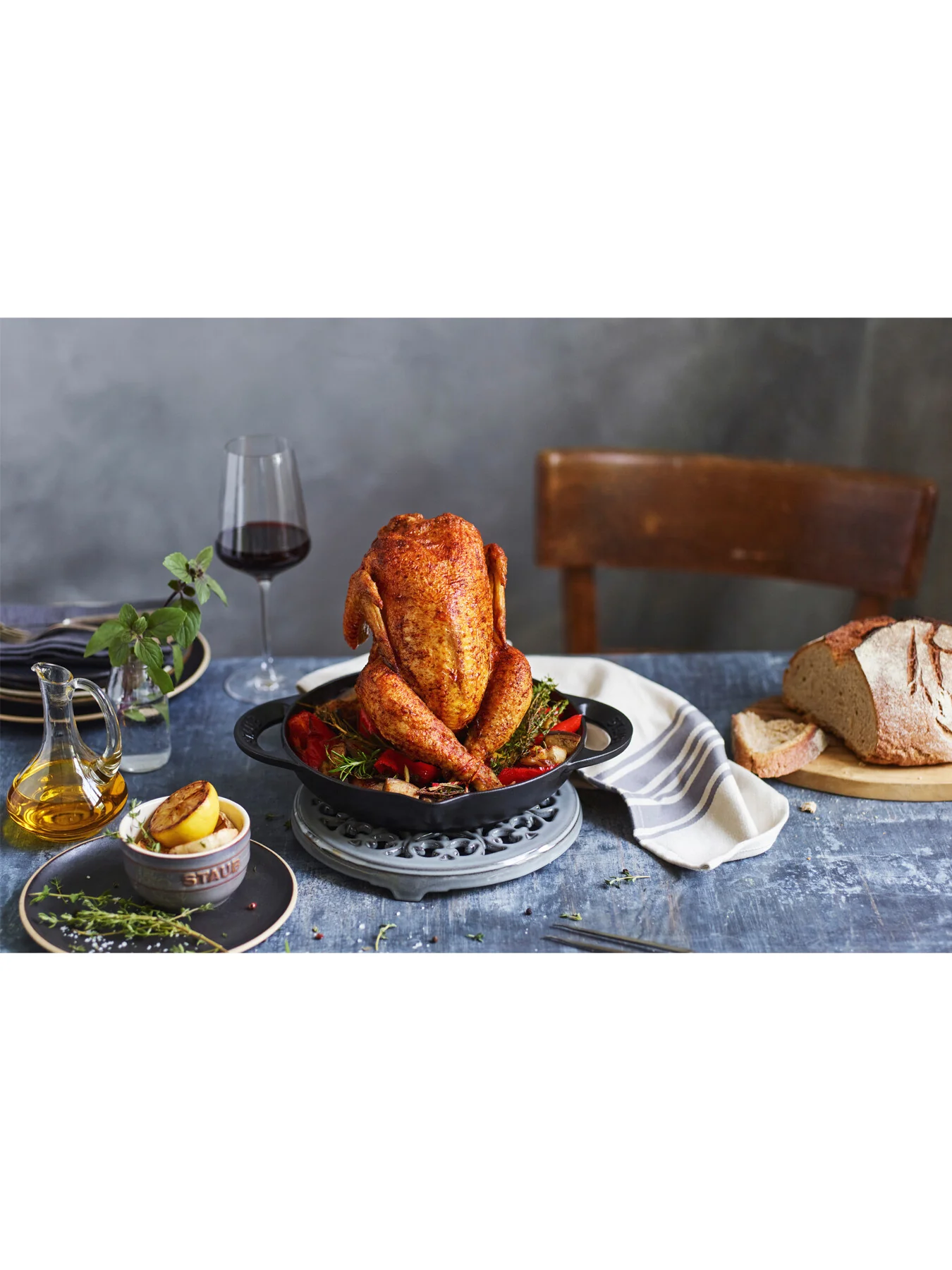 Round Cast Iron Roaster Cocotte - Image 3