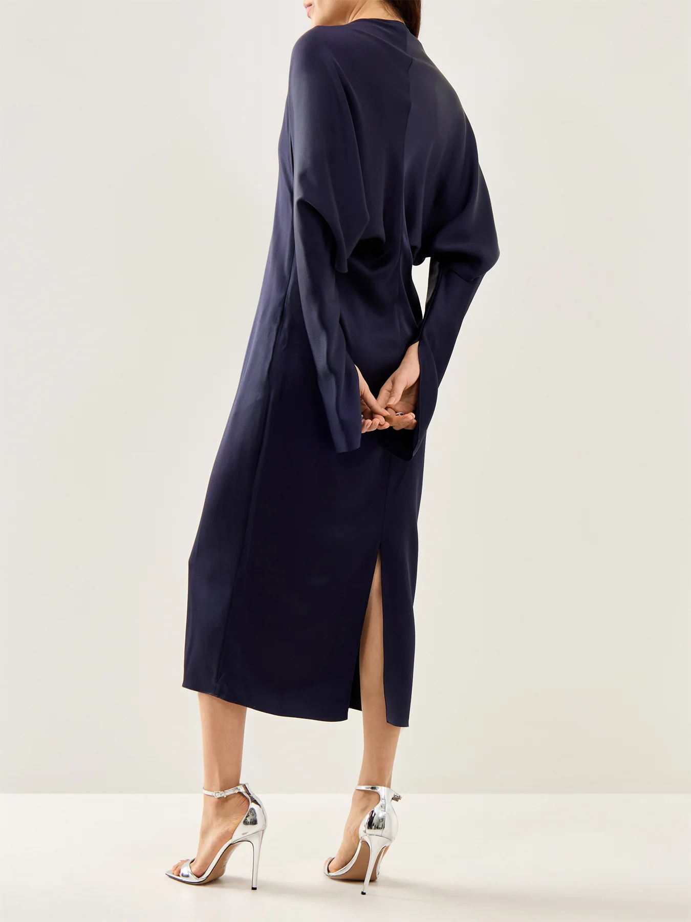 Satin Cutout Detail Gown - Image 5