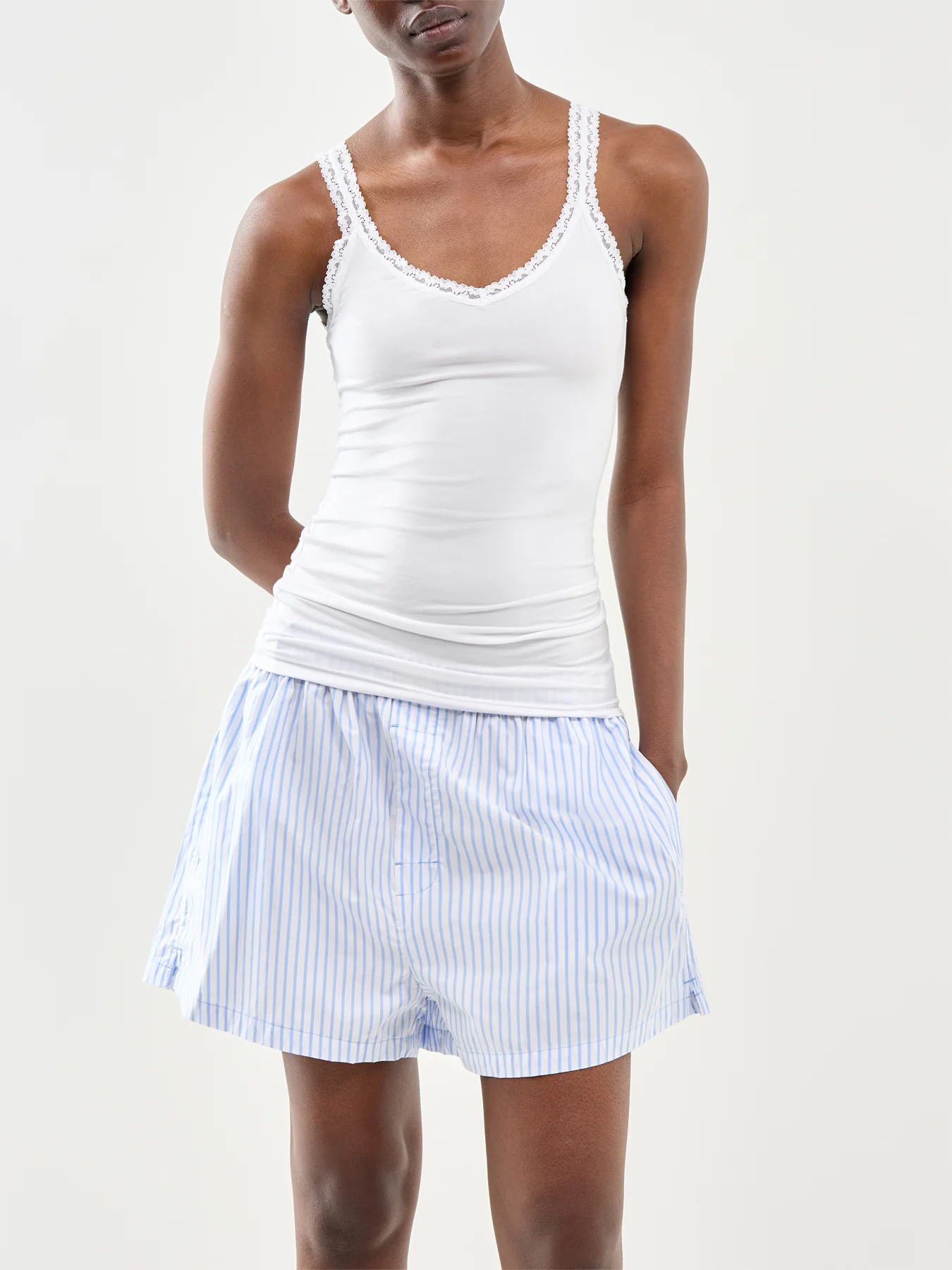 Lace Cami Top White - Image 2