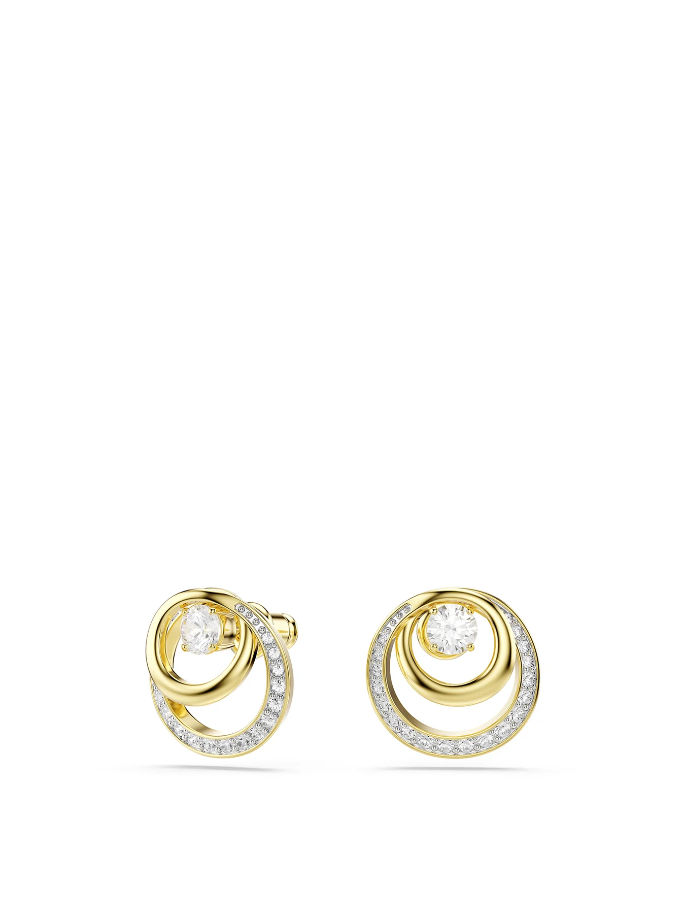 Hyperbola Crystal Earrings Gold
