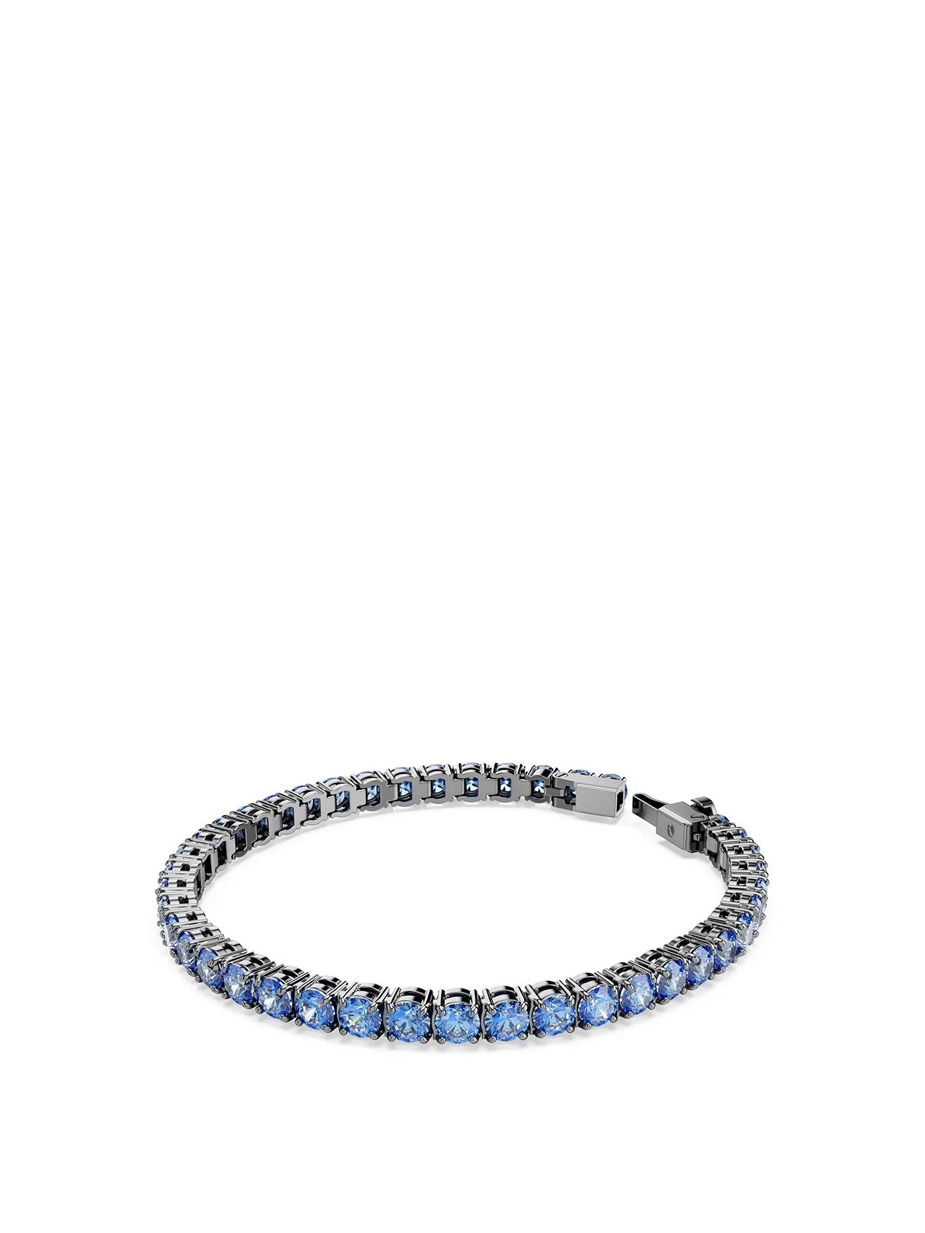 Crystal & Pearl Bracelet Blue - Image 3