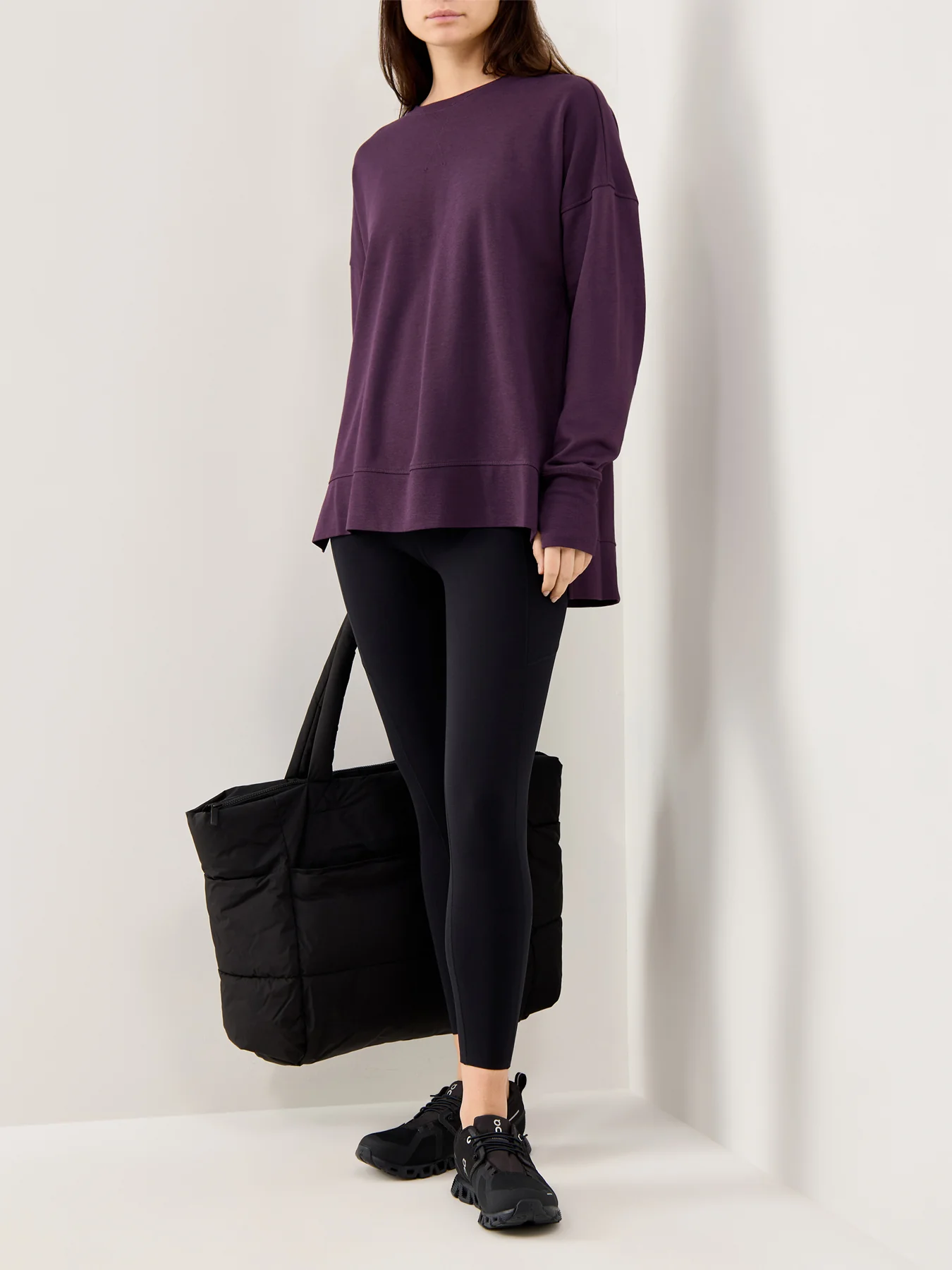 After Class Longline Sweatshirt Purple - Image 2