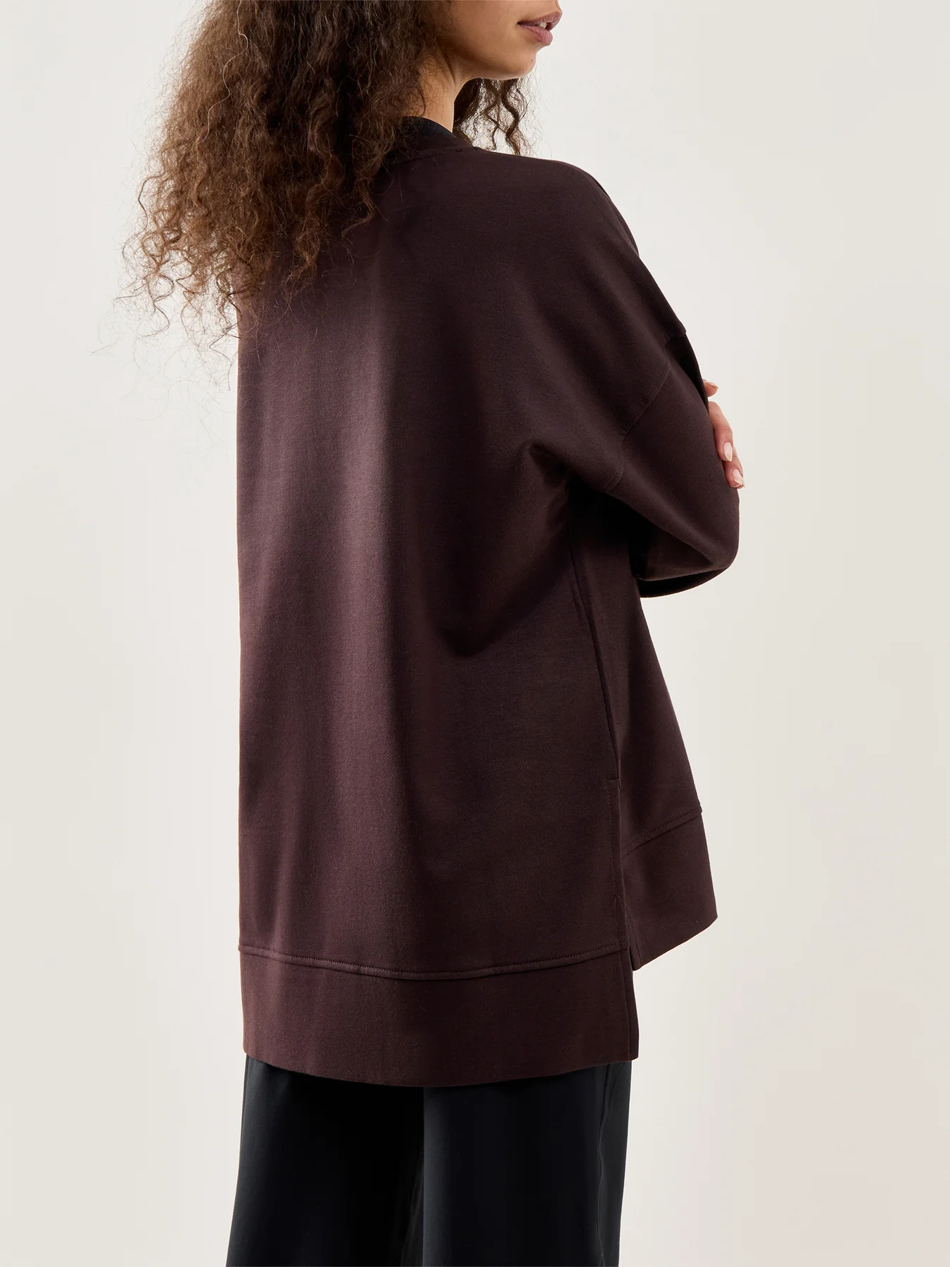 After Class Longline Sweatshirt Brown - Image 5