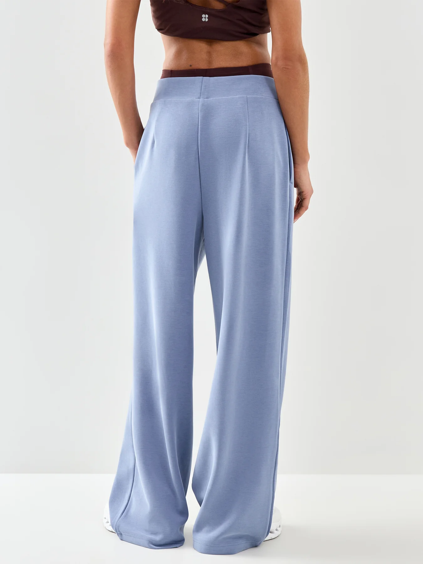 Sand Wash Wide Leg Trouser Blue - Image 5