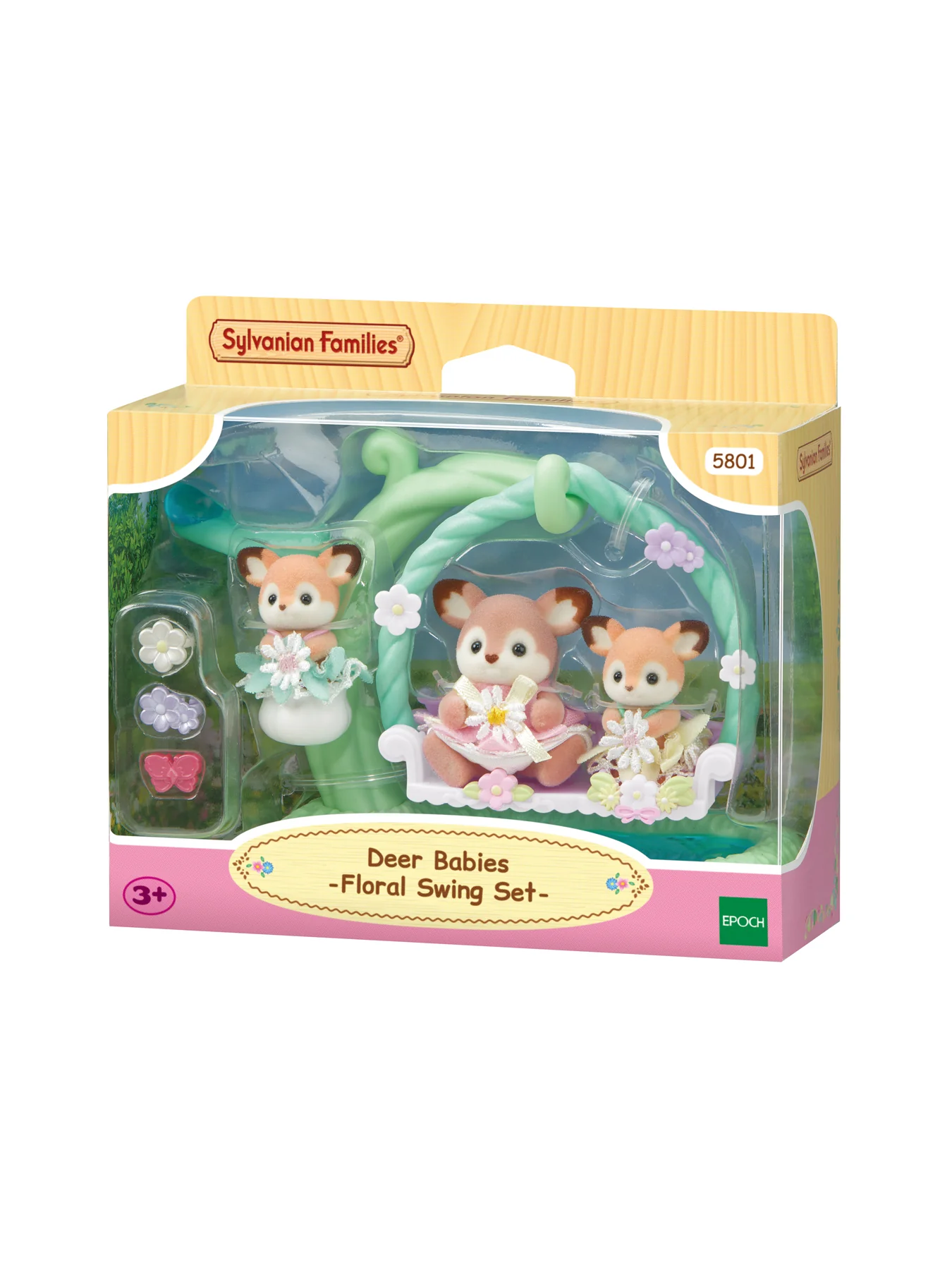 Deer Babies Floral Swing Set - Image 3