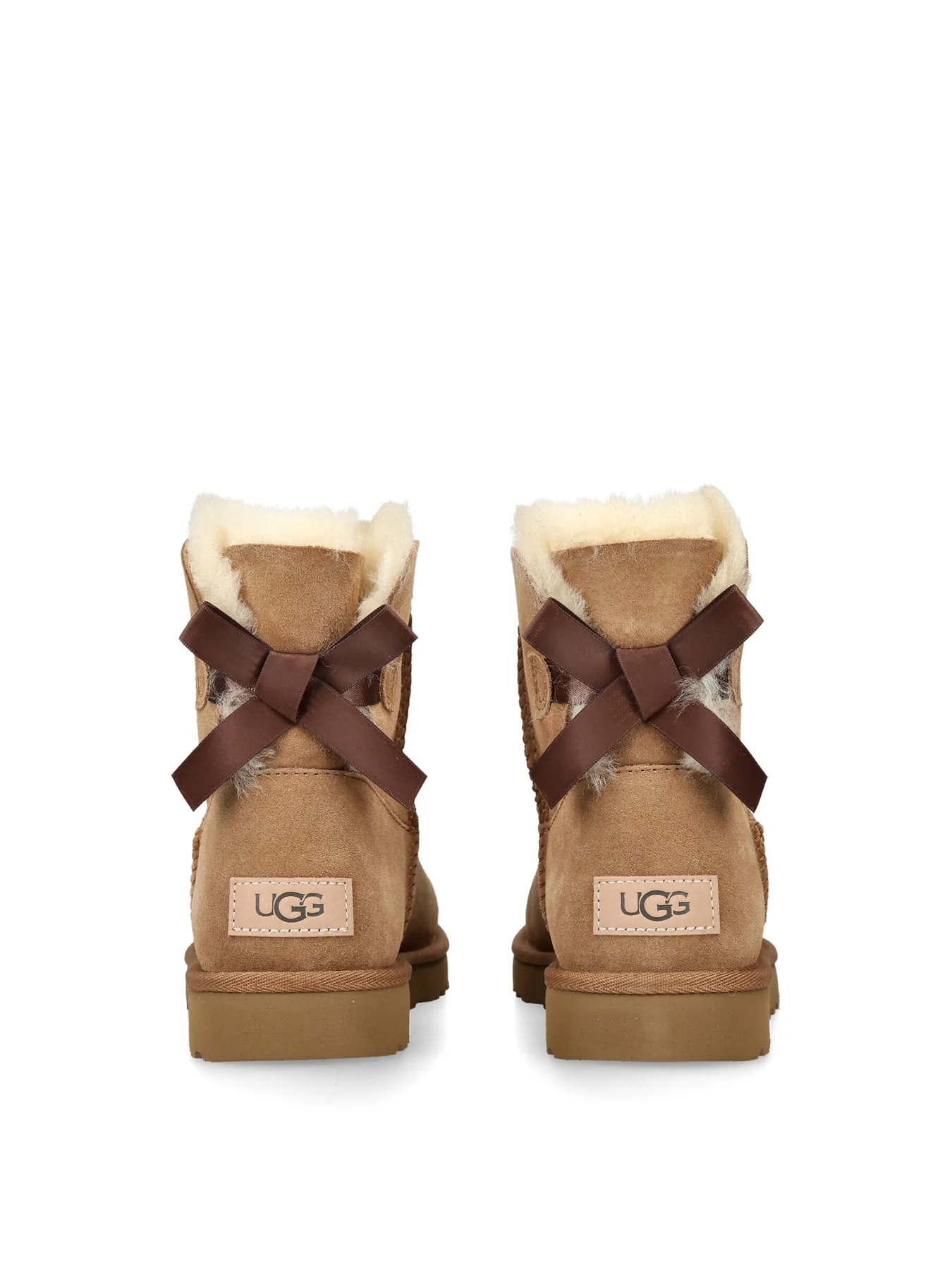 Womens Mini Bailey Bow II Boots Tan - Image 3