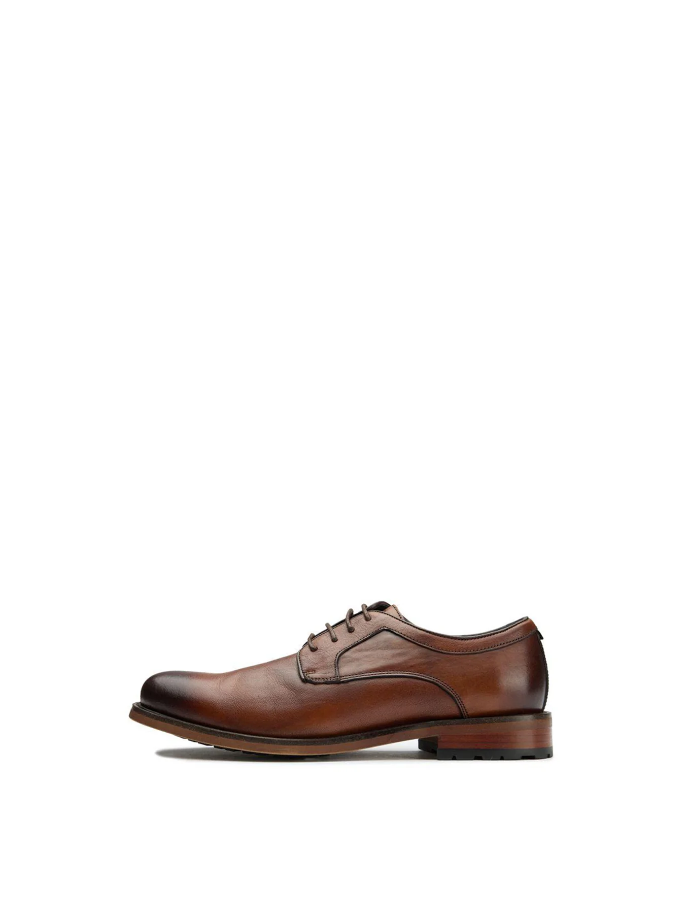 Level Leather Derby Shoes Tan - Image 2