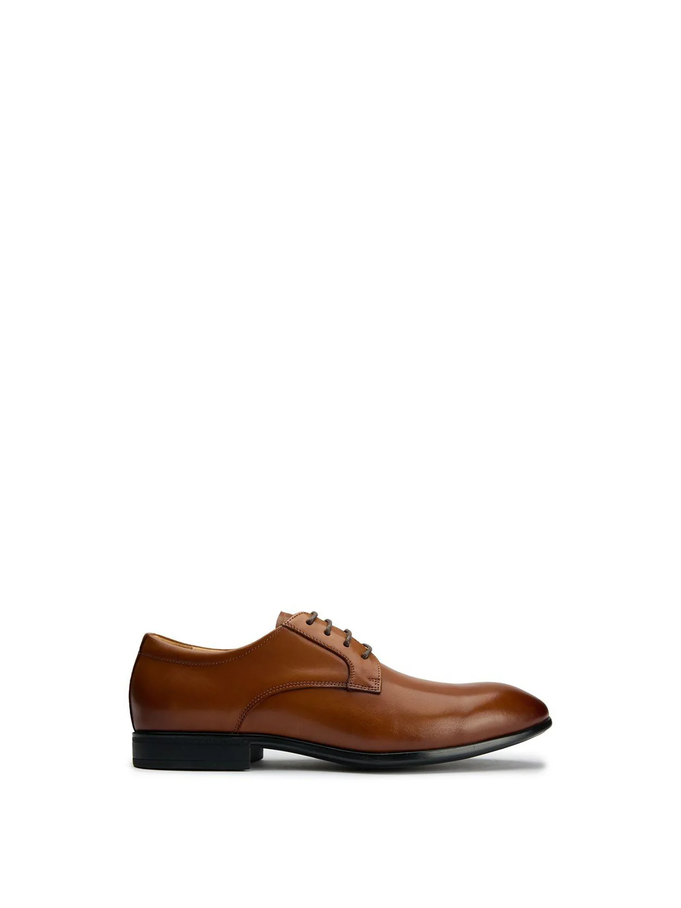 Wide Fit Derby Shoes Tan